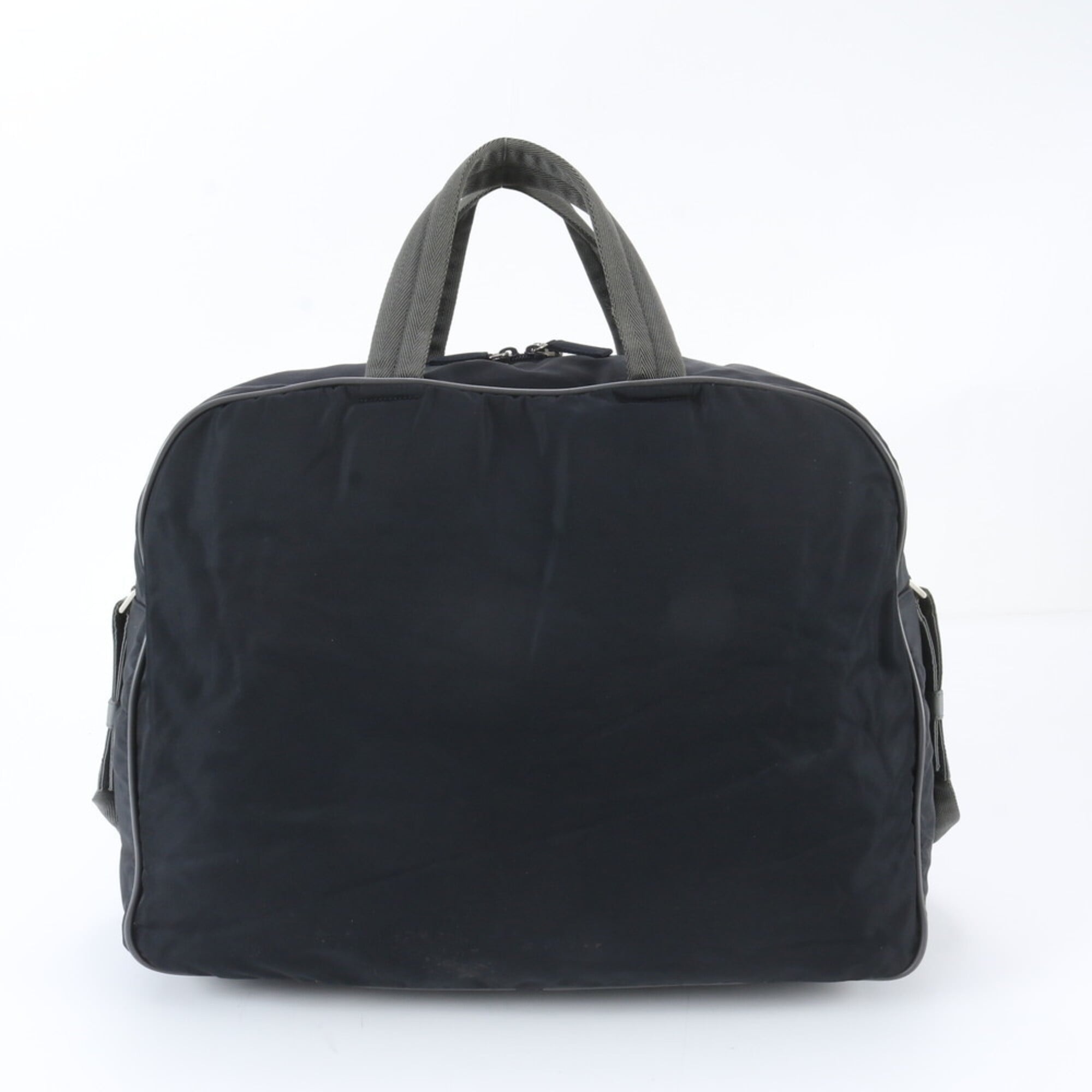 Pradasports Black Gray Boston Bag Shoulder Bag Tote Bag (Pre-Owned)
