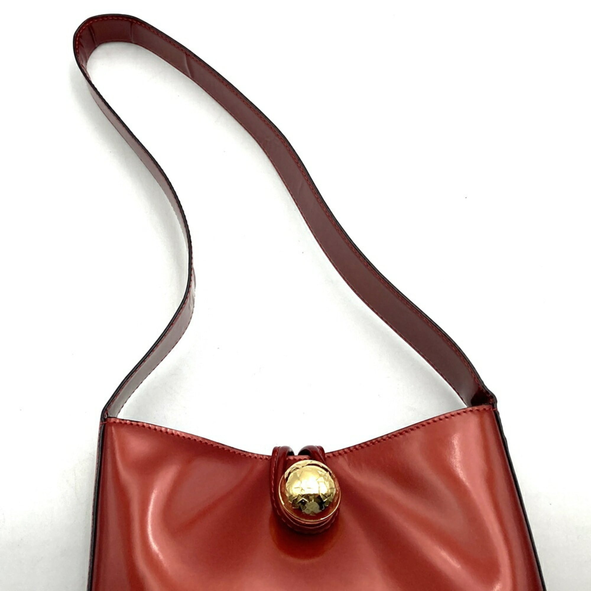 Celine Red Color Leather Handbag Shoulder Bag (Pre-Owned)