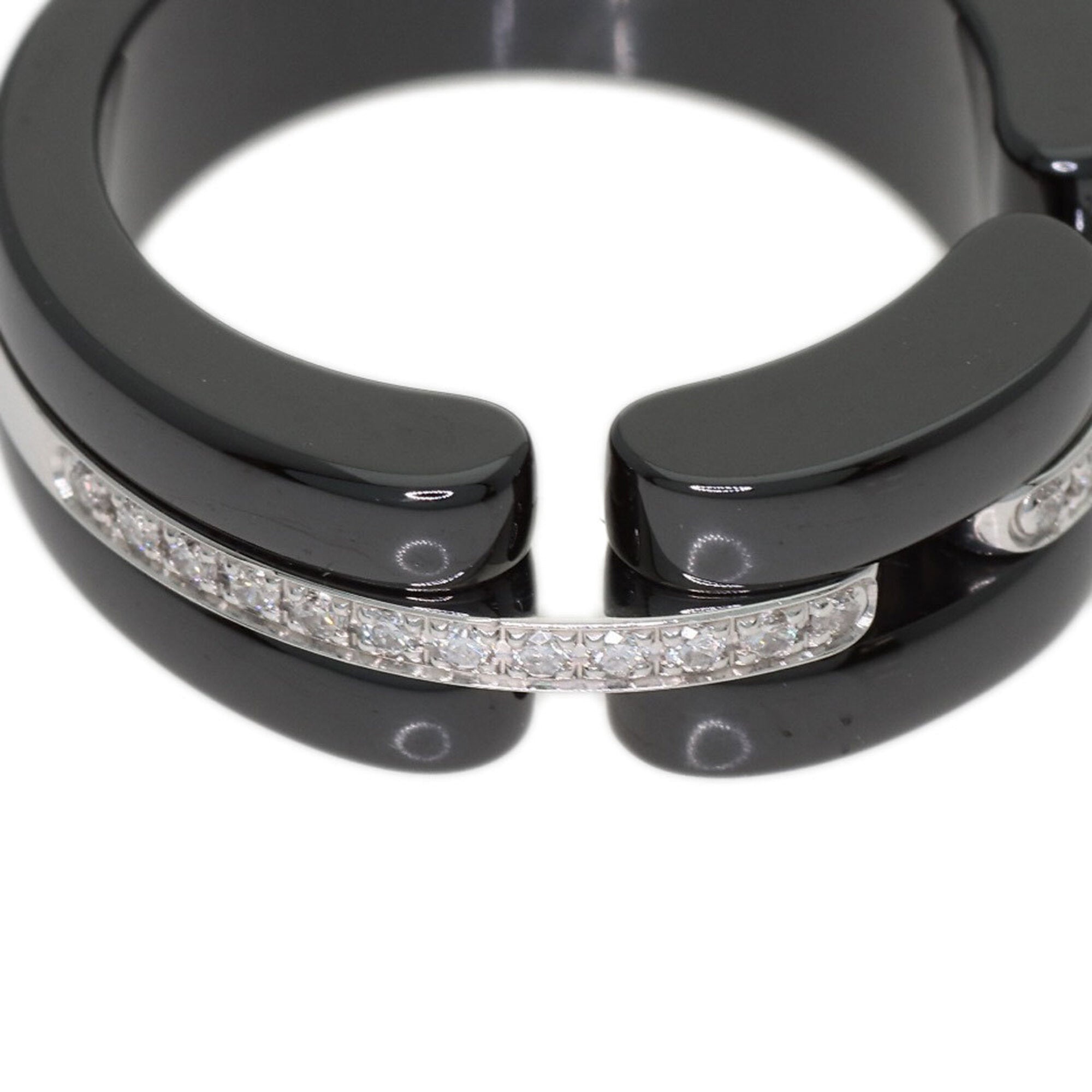 Chanel White Gold (18K) Ceramic Band Ring (Pre-Owned)