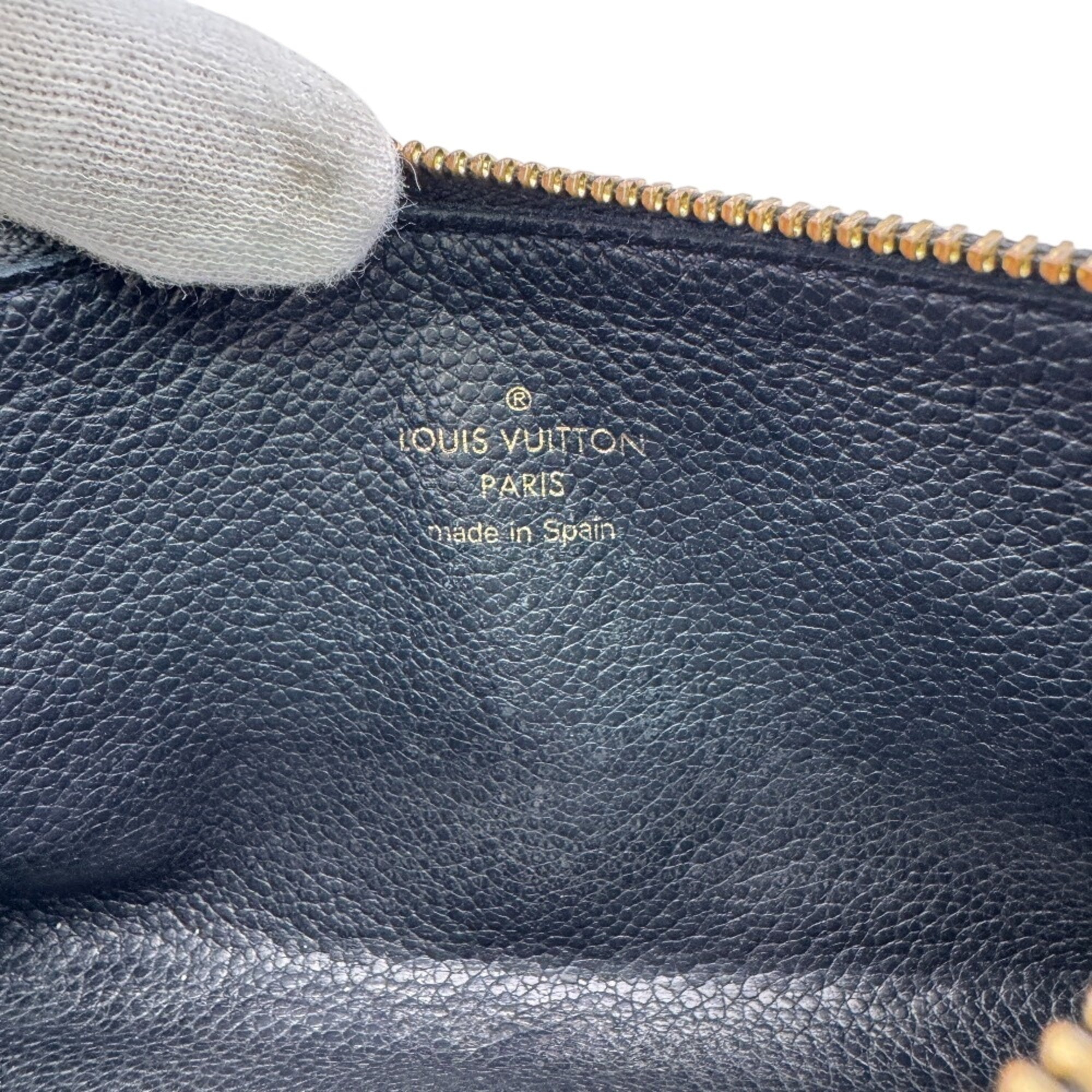 Louis Vuitton Monogram Empreinte Black Noir Leather Long Wallet (Bi-Fold) (Pre-Owned)