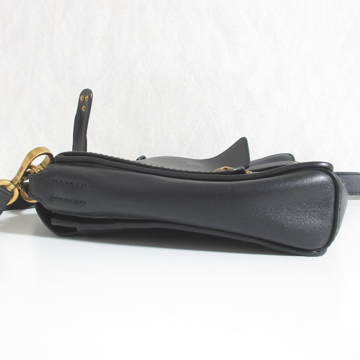 Ralph Lauren Black Leather Handbag Shoulder Bag (Pre-Owned)