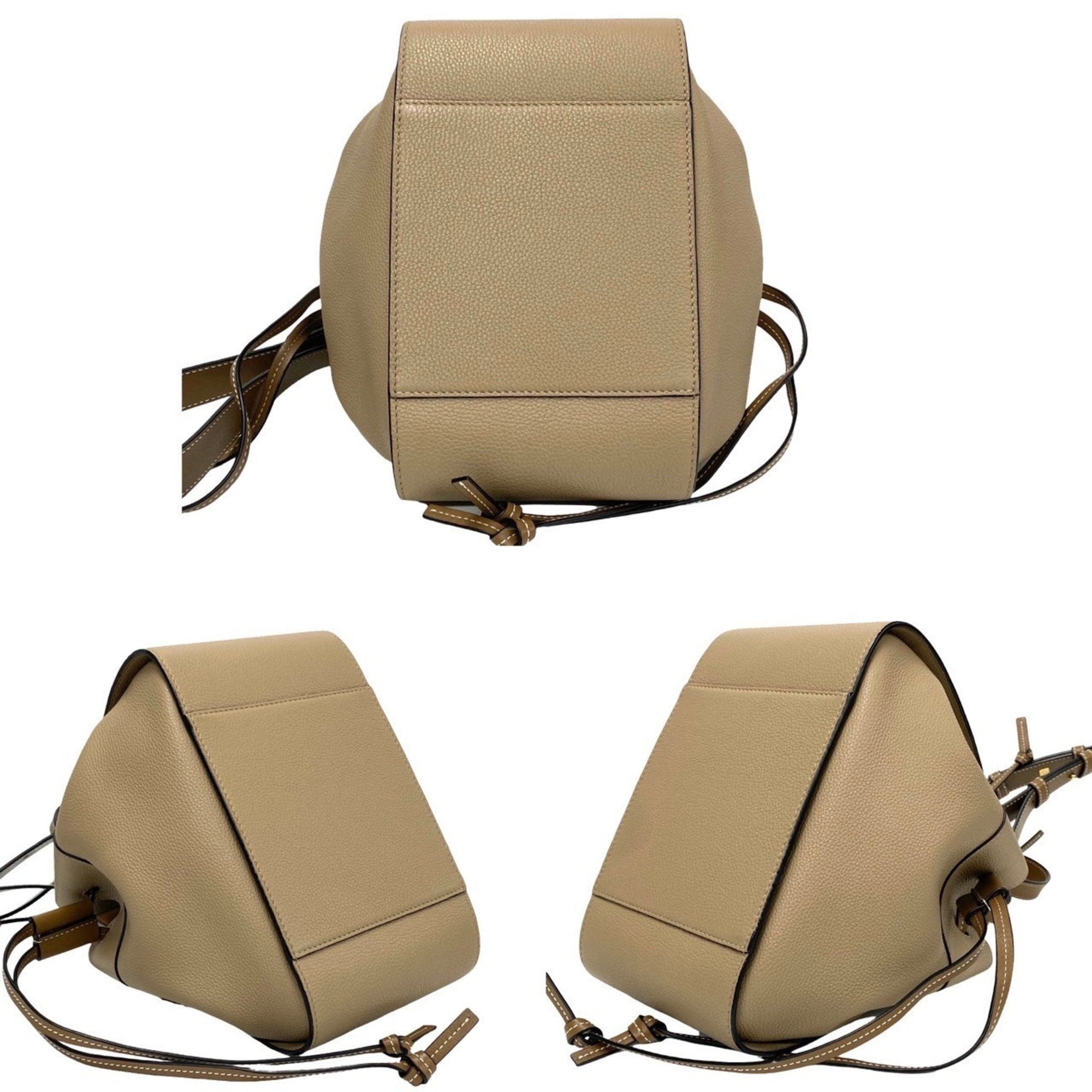 Loewe Hammock Beige Leather Handbag Shoulder Bag (Pre-Owned)