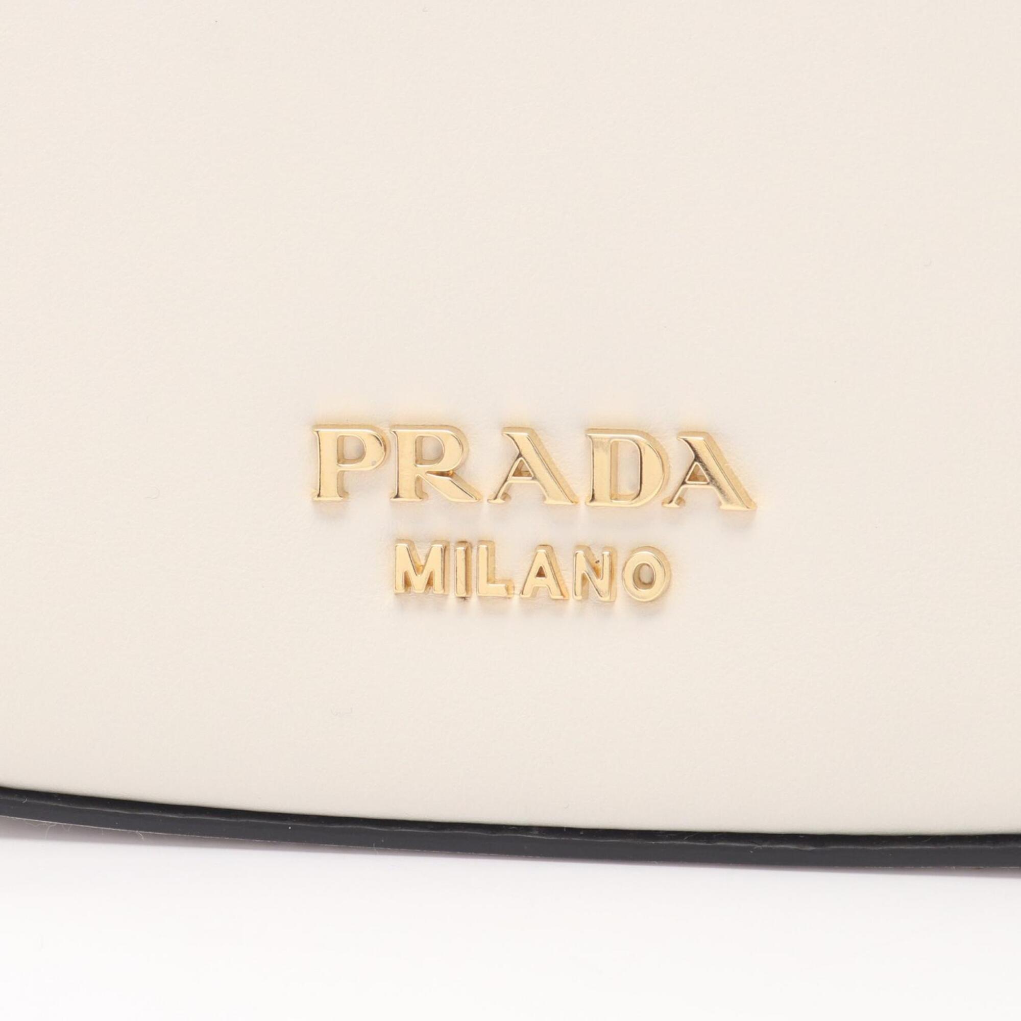 Prada White Leather Shoulder Bag (Pre-Owned)