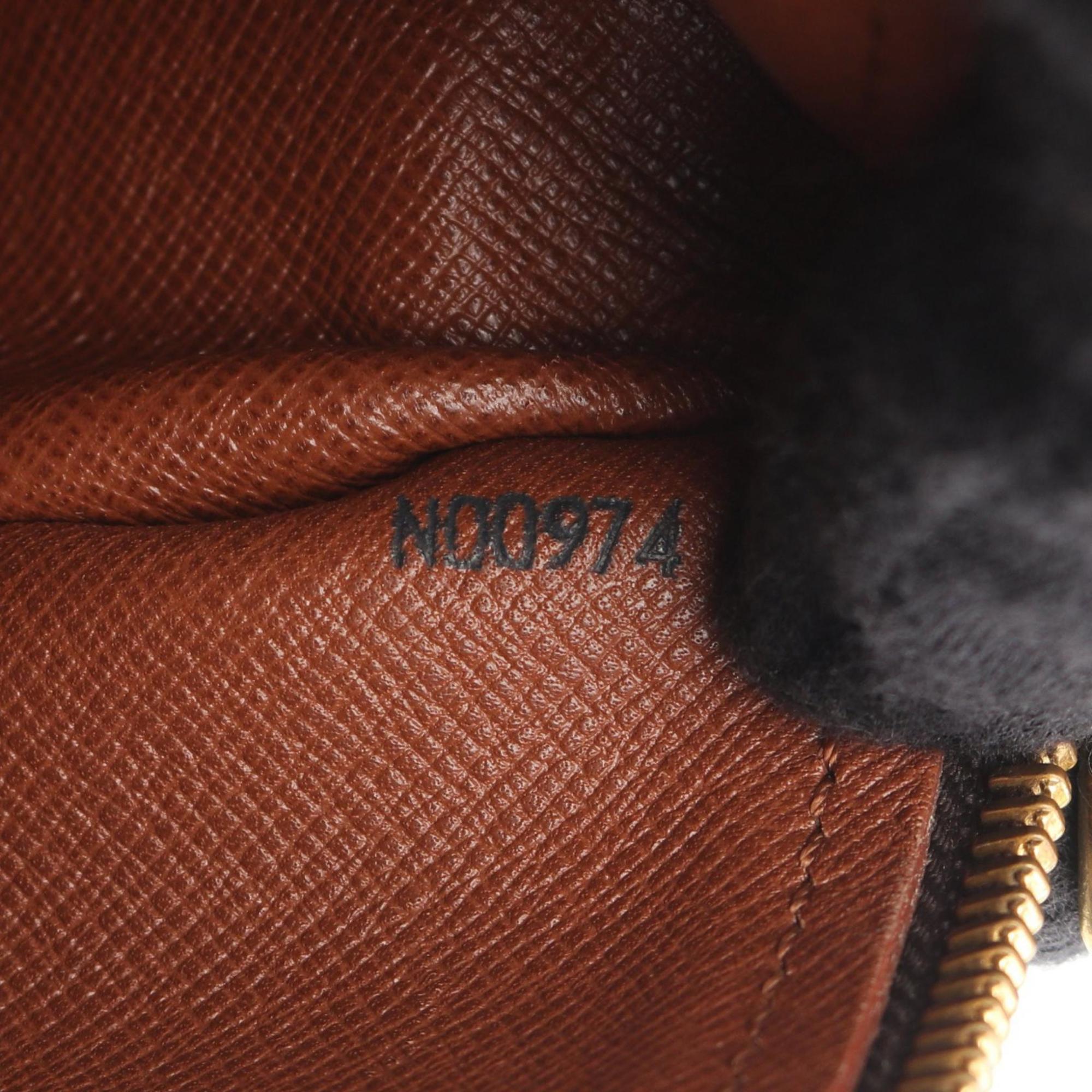 Louis Vuitton Brown Coated Canvas Leather Handbag Pouch (Pre-Owned)