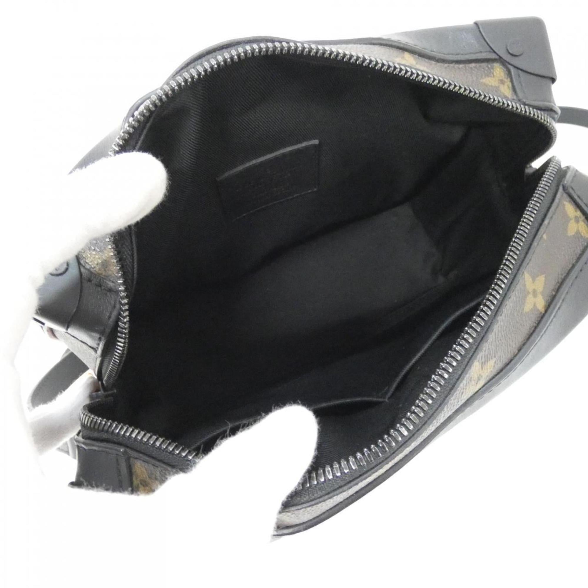 Louis Vuitton Black Black Denim Coated Canvas Shoulder Bag (Pre-Owned)