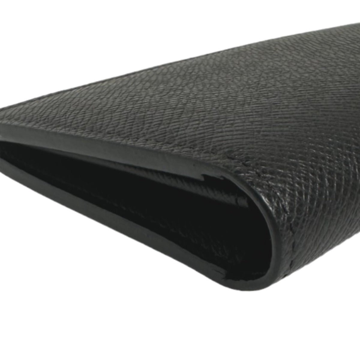 Louis Vuitton Black Taiga Leather Long Wallet (Bi-Fold) (Pre-Owned)