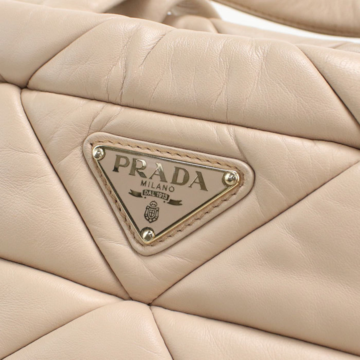 Prada Beige Leather Tote Bag (Pre-Owned)