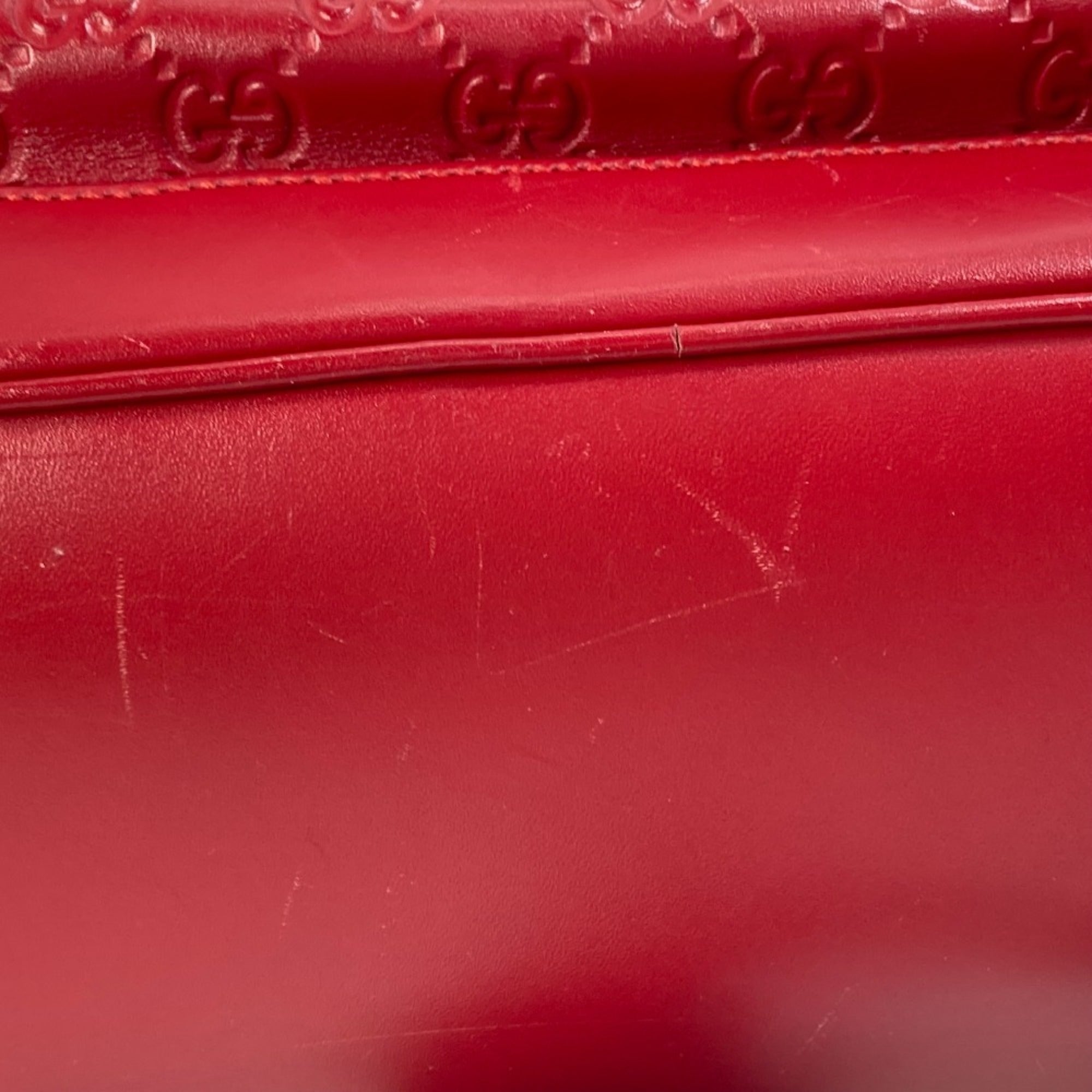 Gucci Red Leather Backpack (Pre-Owned)