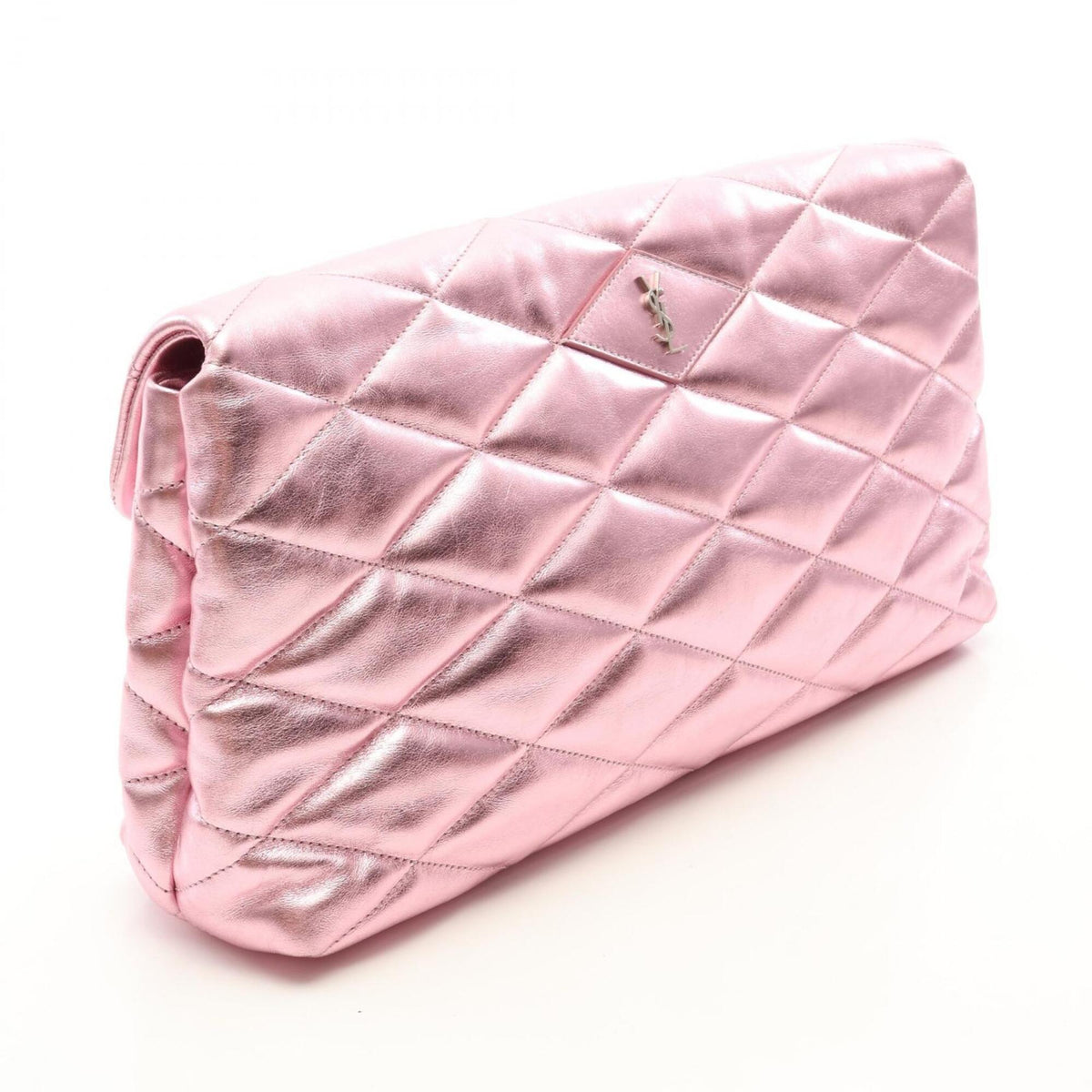 Yves Saint Laurent Pink Leather Clutch Bag (Pre-Owned)