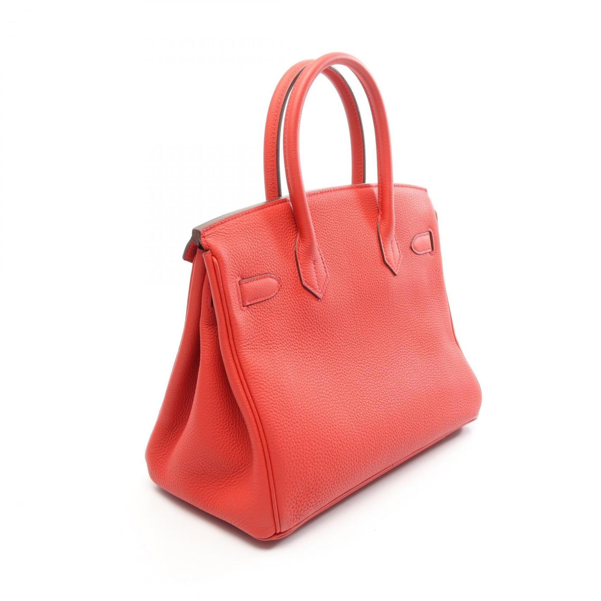 Hermes Red Color Togo Leather Handbag (Pre-Owned)