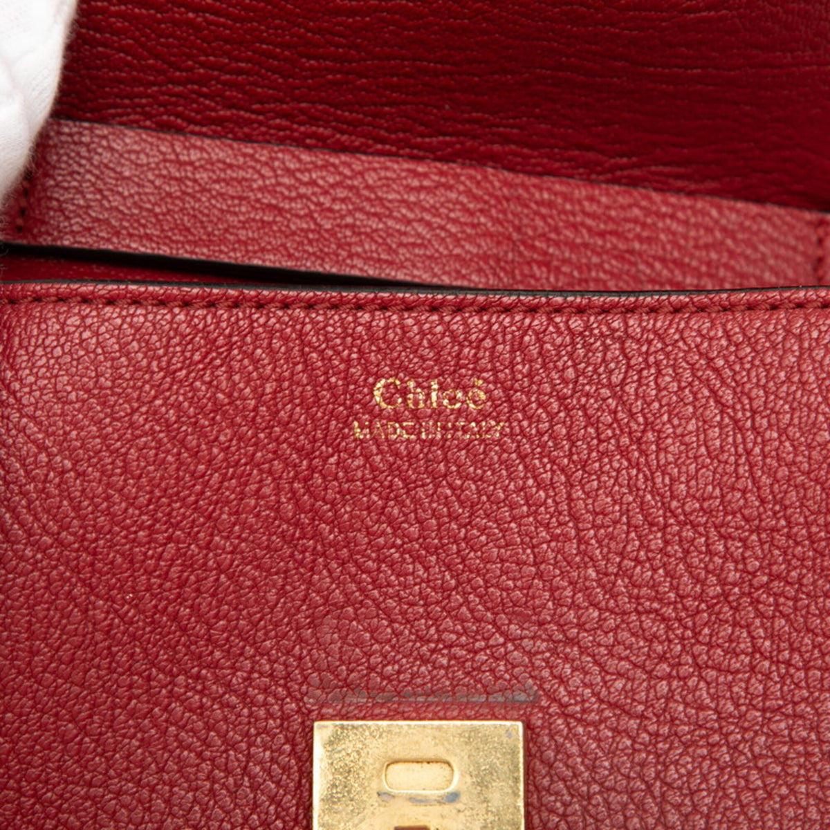 Chloé Red Color Leather Shoulder Bag (Pre-Owned)