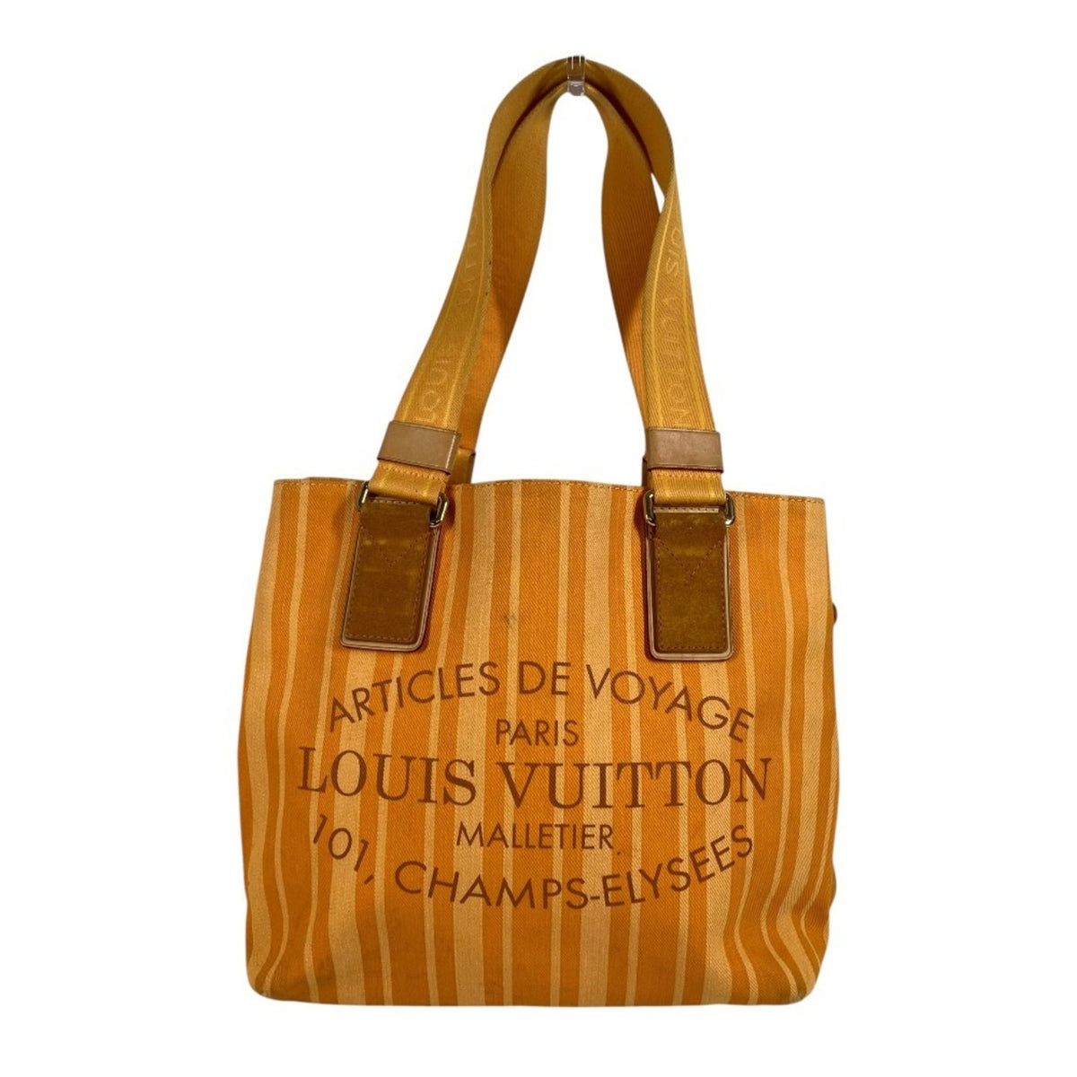 Louis Vuitton Yellow Canvas Shoulder Bag Tote Bag (Pre-Owned)