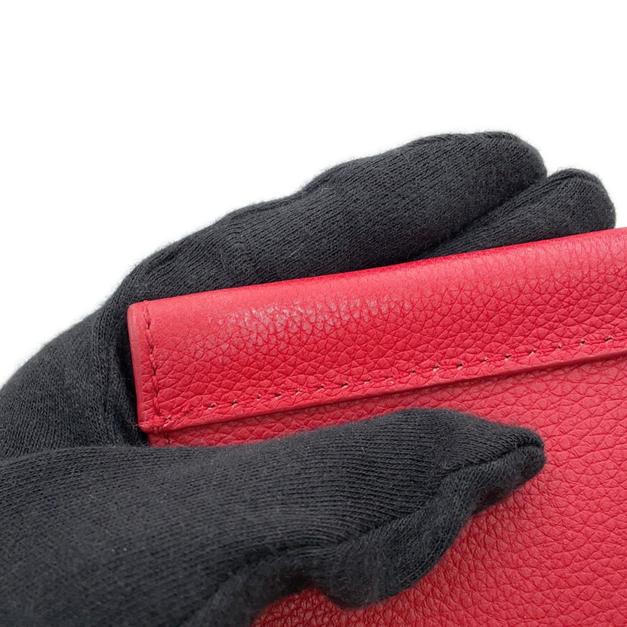 Louis Vuitton Lockme Ii Red Color Ruby Leather Handbag (Pre-Owned)