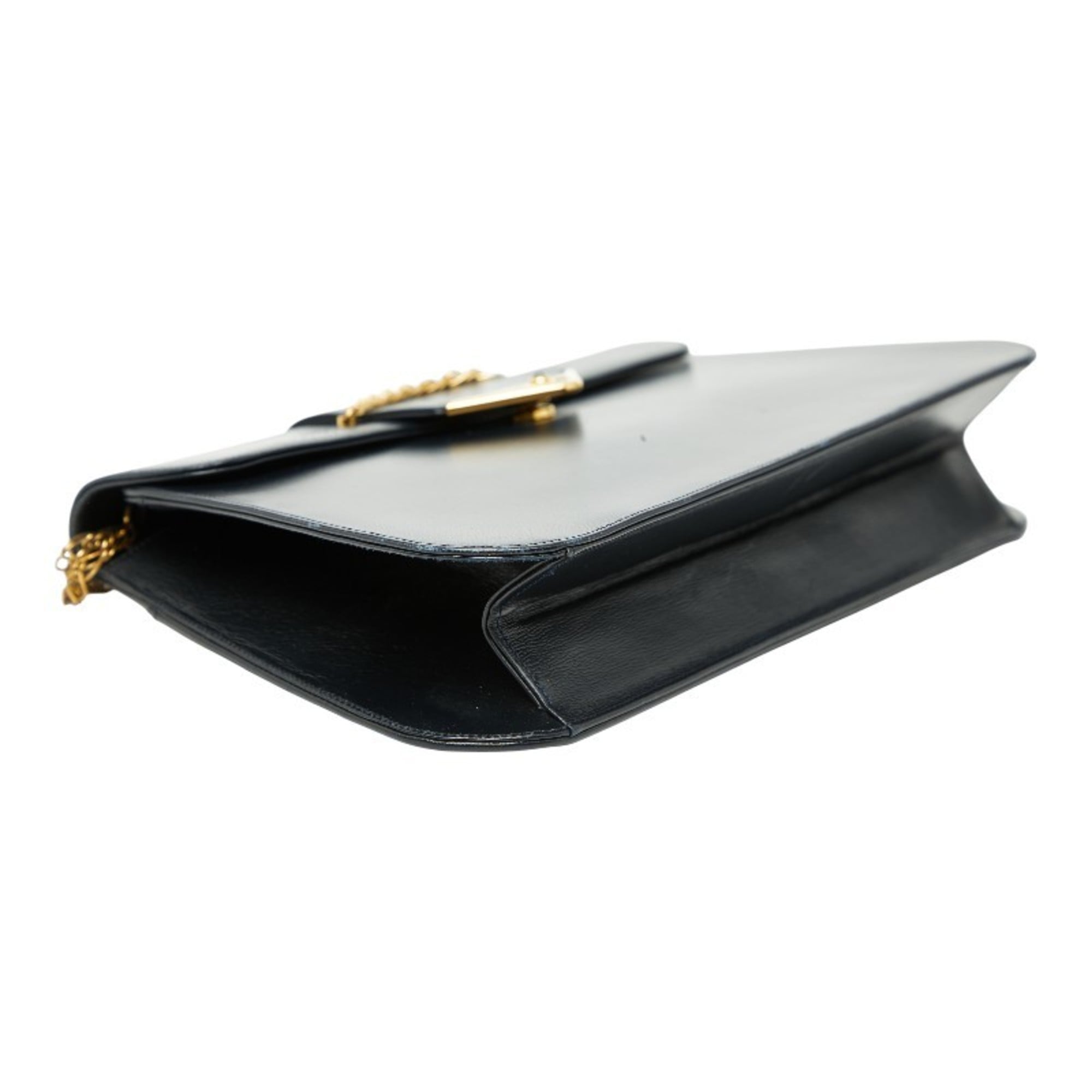 Cartier Sapphire Line Navy Leather Shoulder Bag (Pre-Owned)
