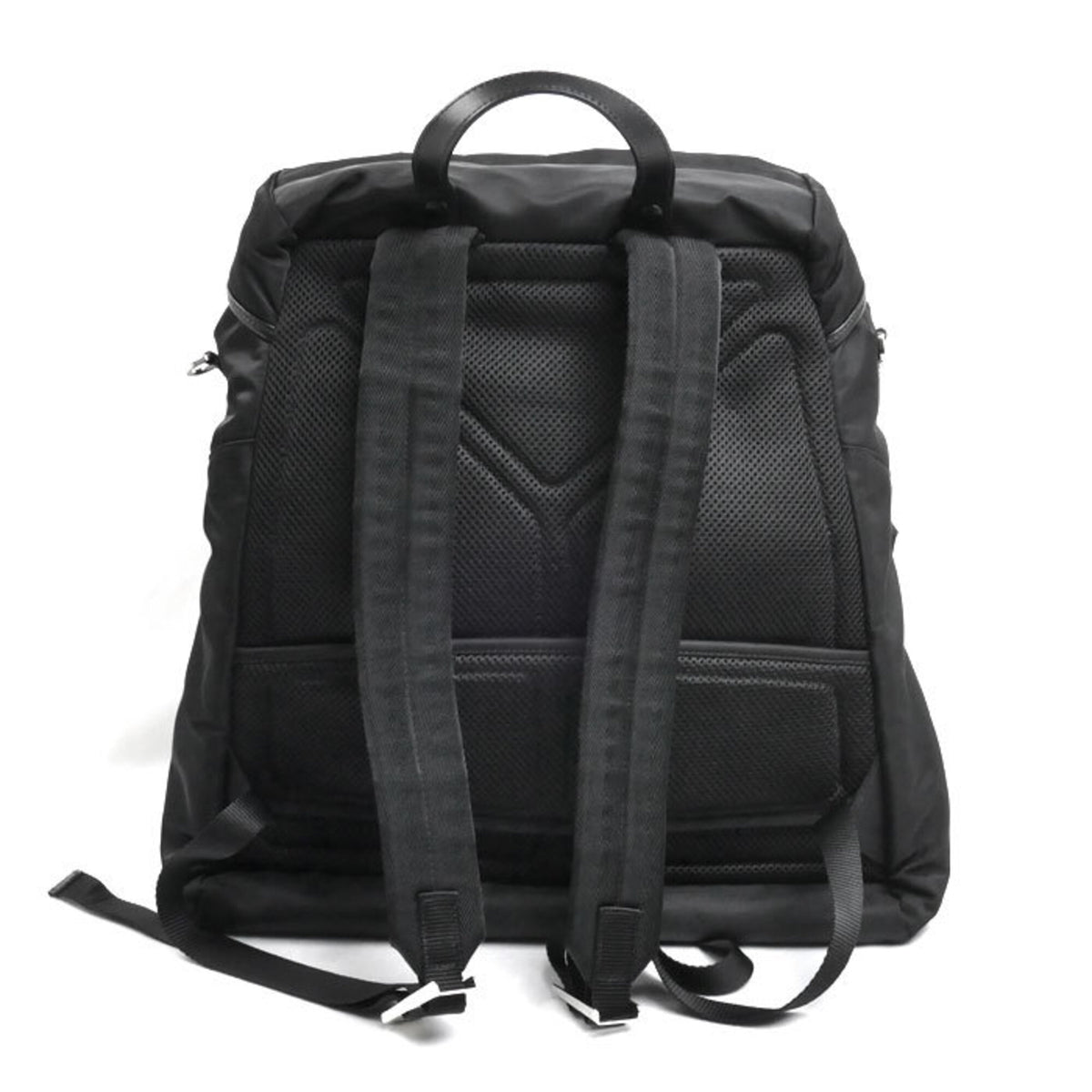 Prada Black Nylon Leather Backpack (Pre-Owned)