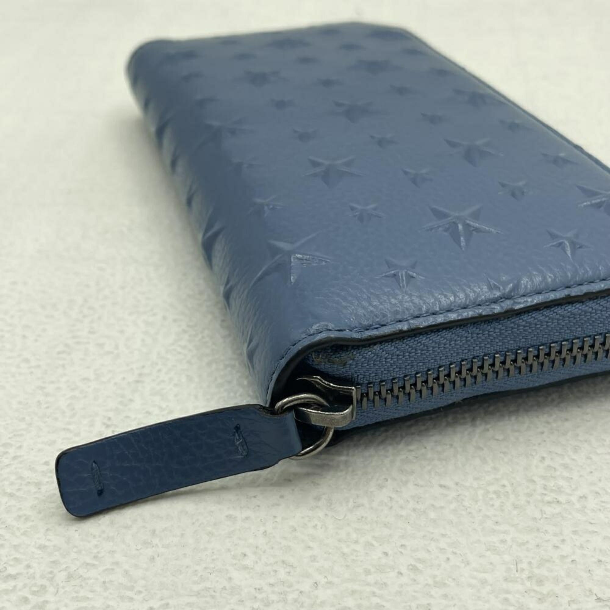 Jimmy Choo Blue Long Wallet (Bi-Fold) (Pre-Owned)