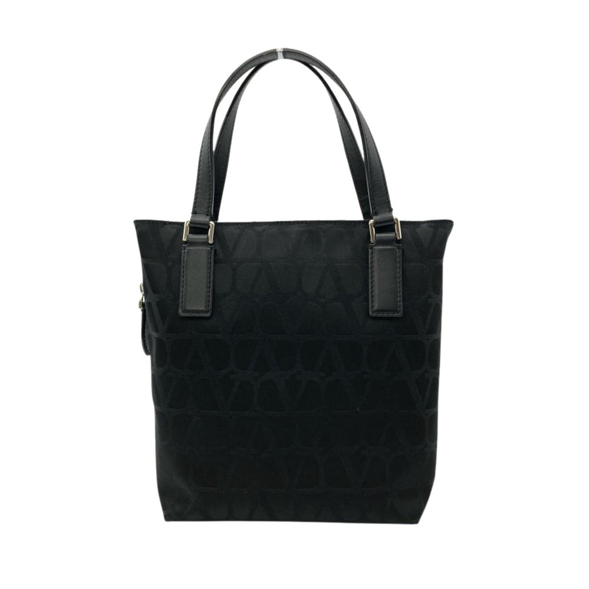Valentino Black Leather Handbag Shoulder Bag Tote Bag (Pre-Owned)