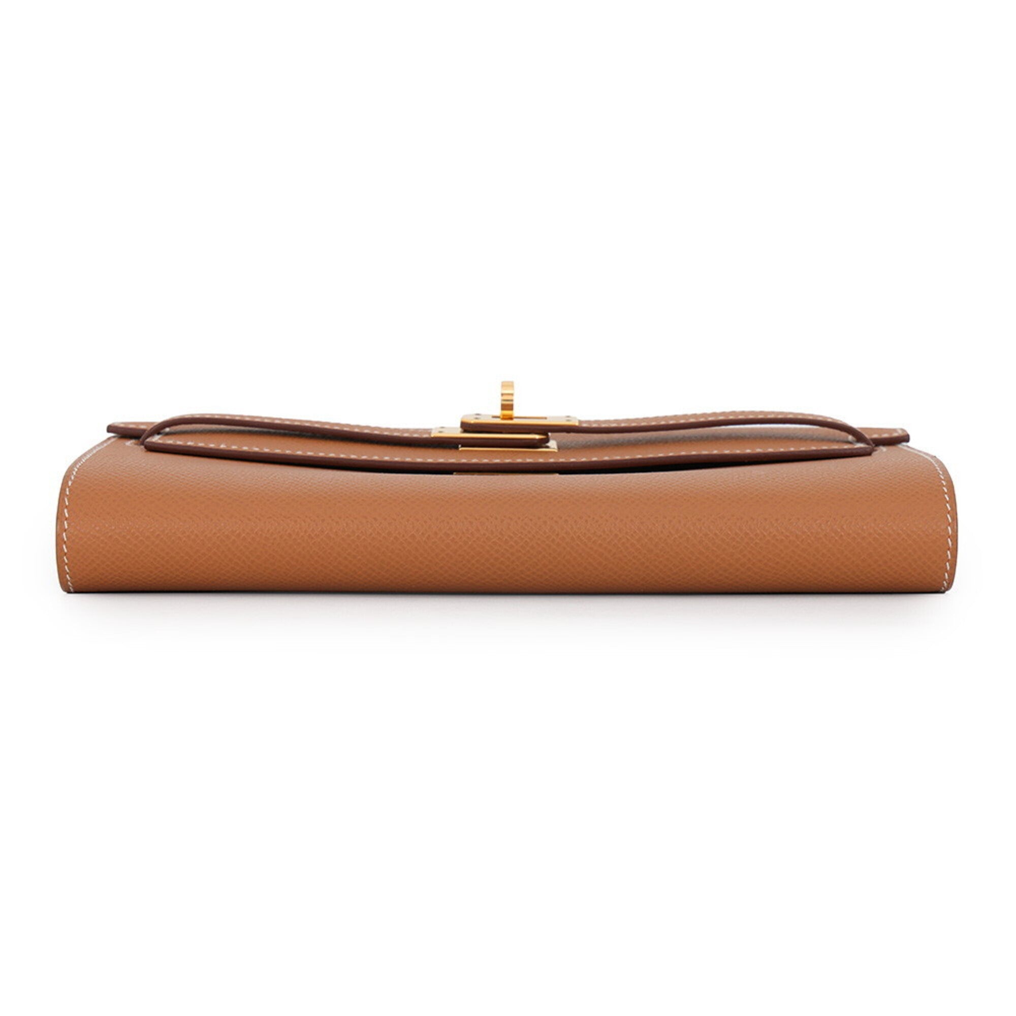 Hermes Kara Gold Epsom Leather Long Wallet (Bi-Fold) (Pre-Owned)
