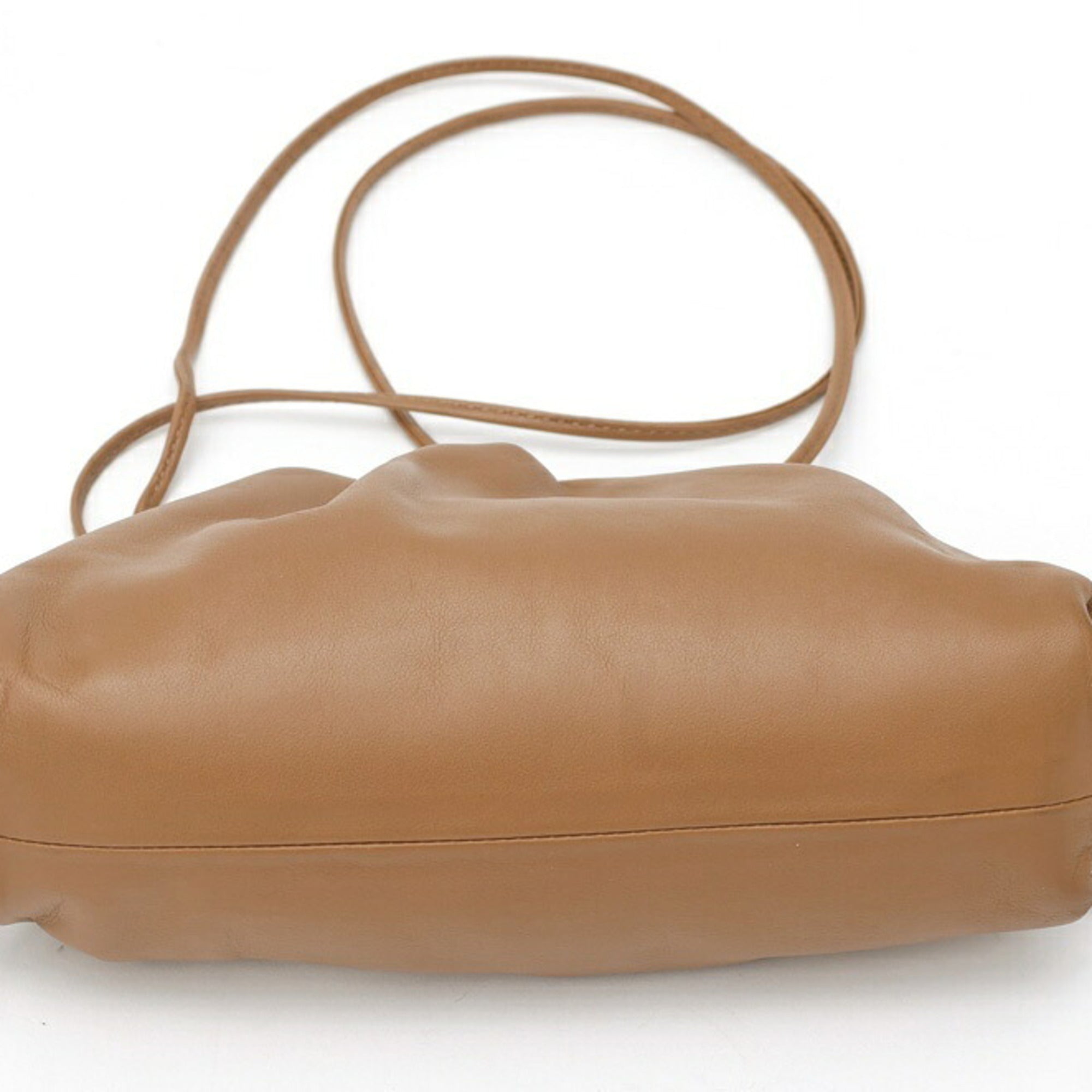 Bottega Veneta Camel Leather Pouch (Pre-Owned)