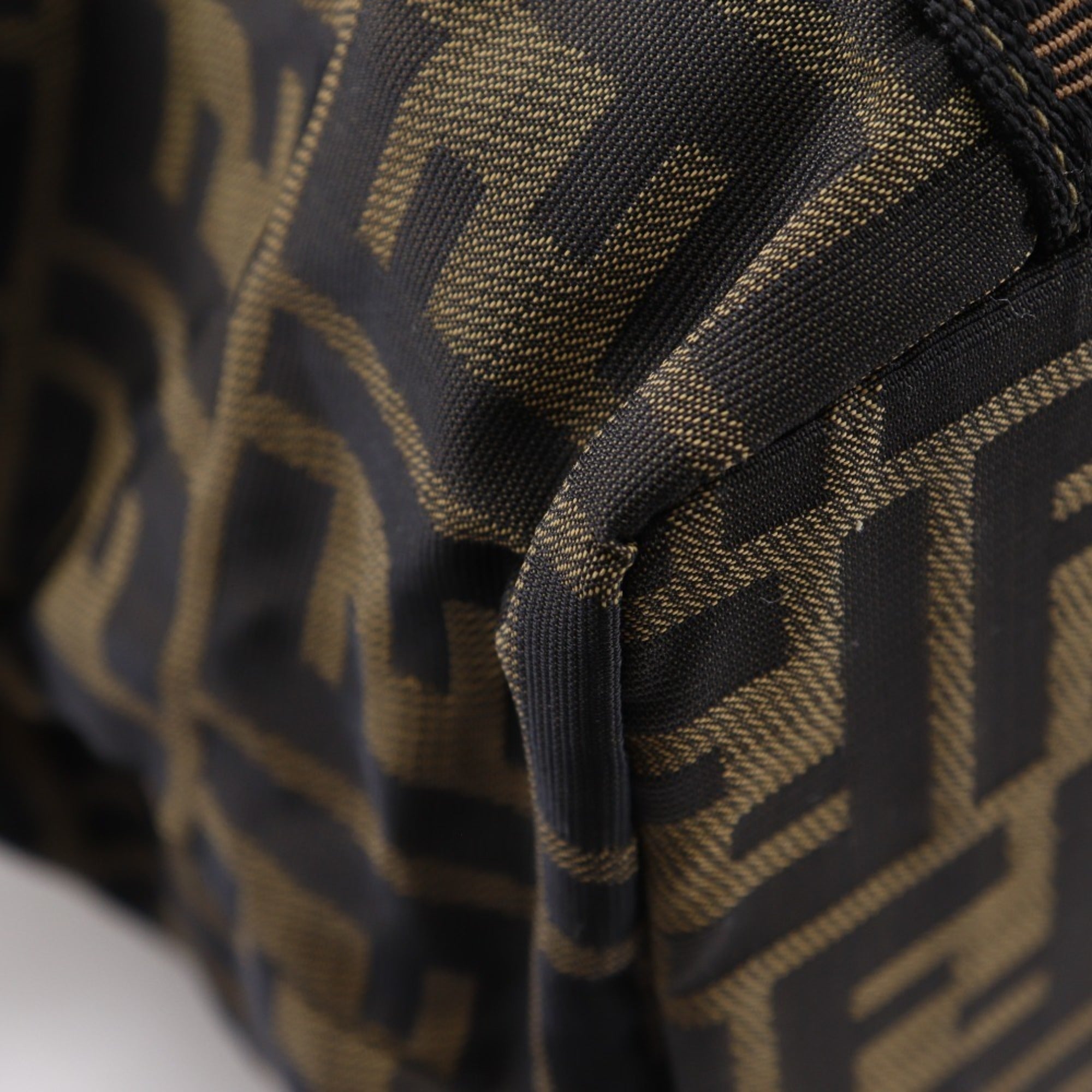 Fendi Brown Nylon Canvas Handbag (Pre-Owned)