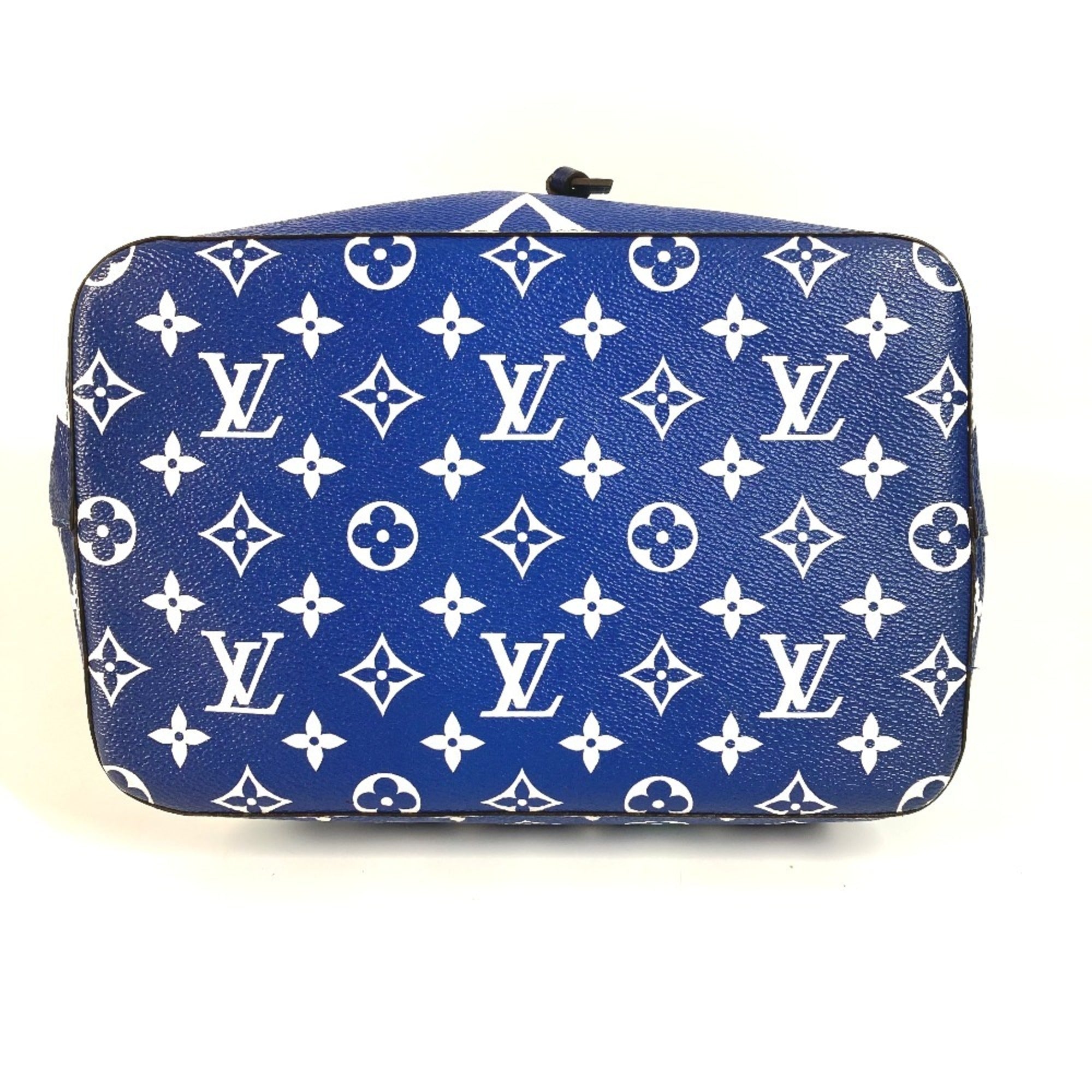 Louis Vuitton Blue White Leather Shoulder Bag (Pre-Owned)
