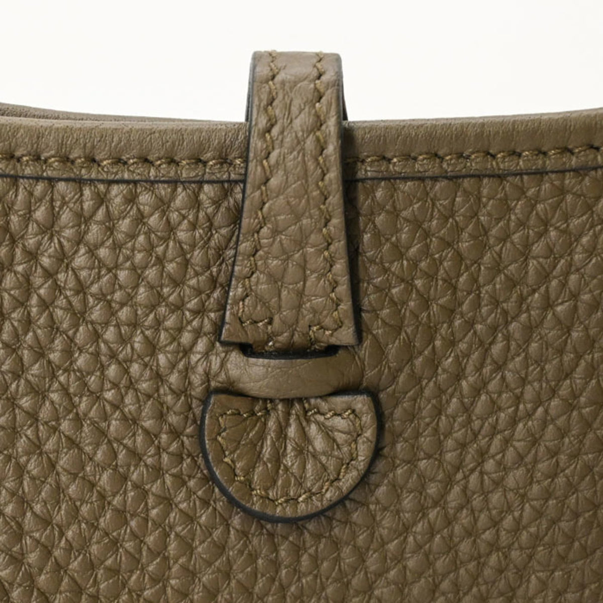 Hermes Evelyne Vert Taurillon Clemence Leather Shoulder Bag (Pre-Owned)