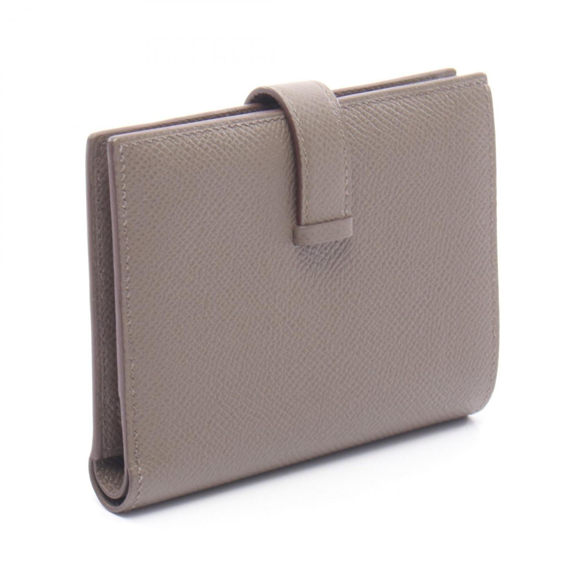 Hermes Beige Etain Leather Wallet (Bi-Fold) (Pre-Owned)