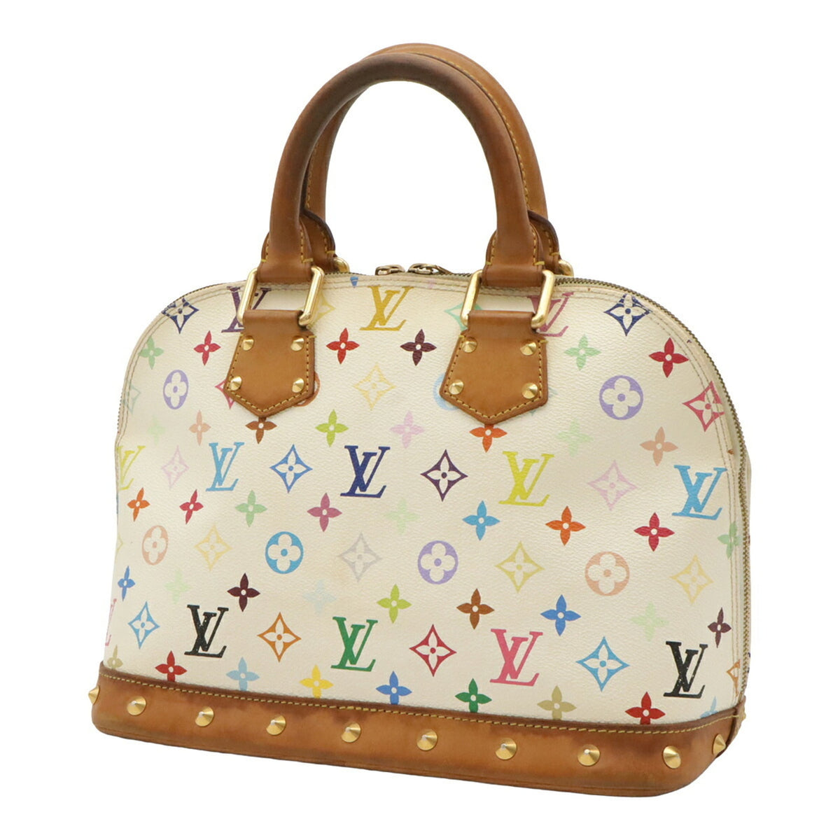 Louis Vuitton Blanc Multi-Color White Monogram Multicolore Canvas Handbag (Pre-Owned)