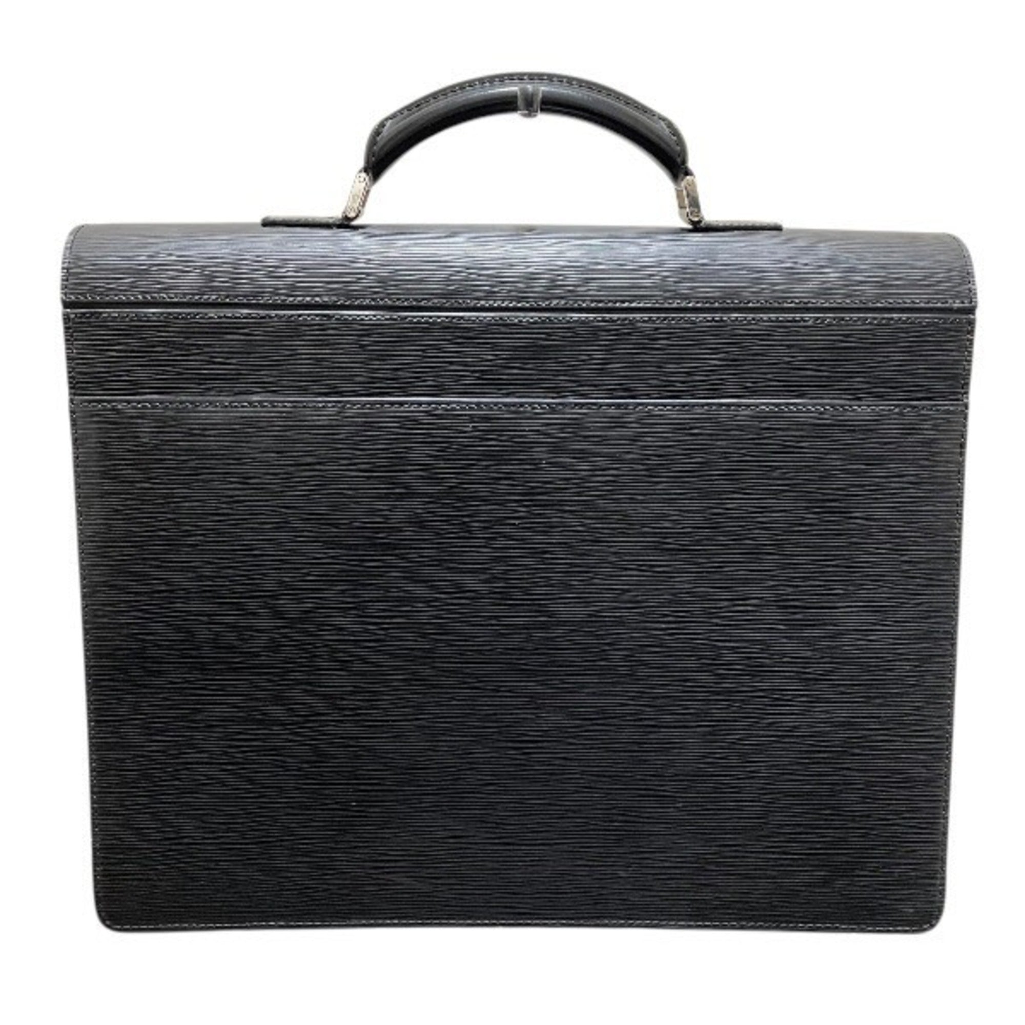 Louis Vuitton Black Leather Handbag (Pre-Owned)