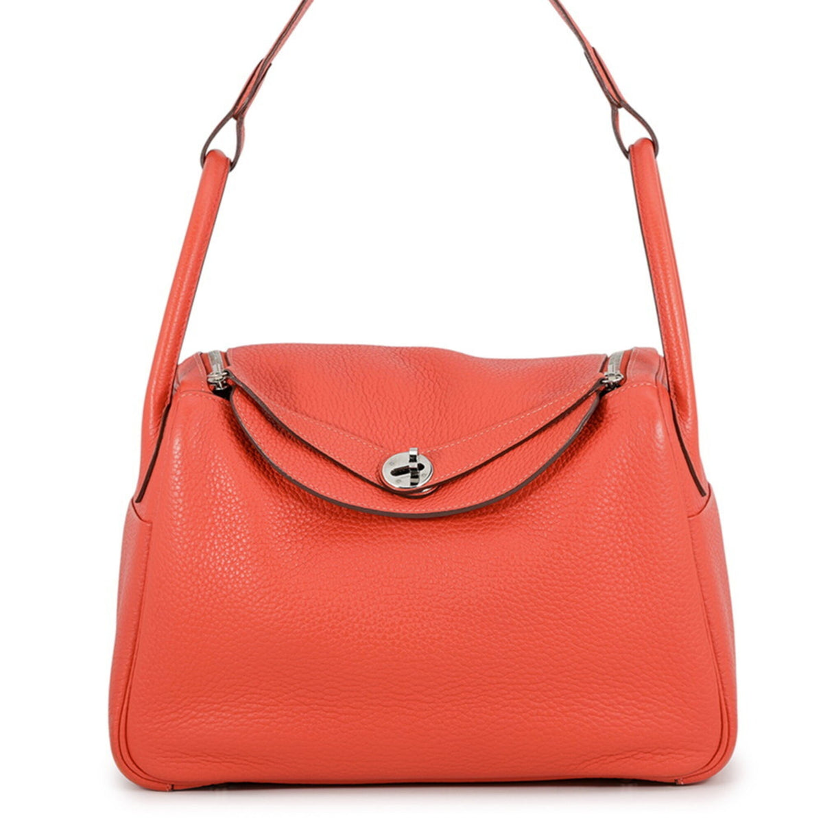 Hermes Rose Jaipur Taurillon Clemence Leather Handbag (Pre-Owned)