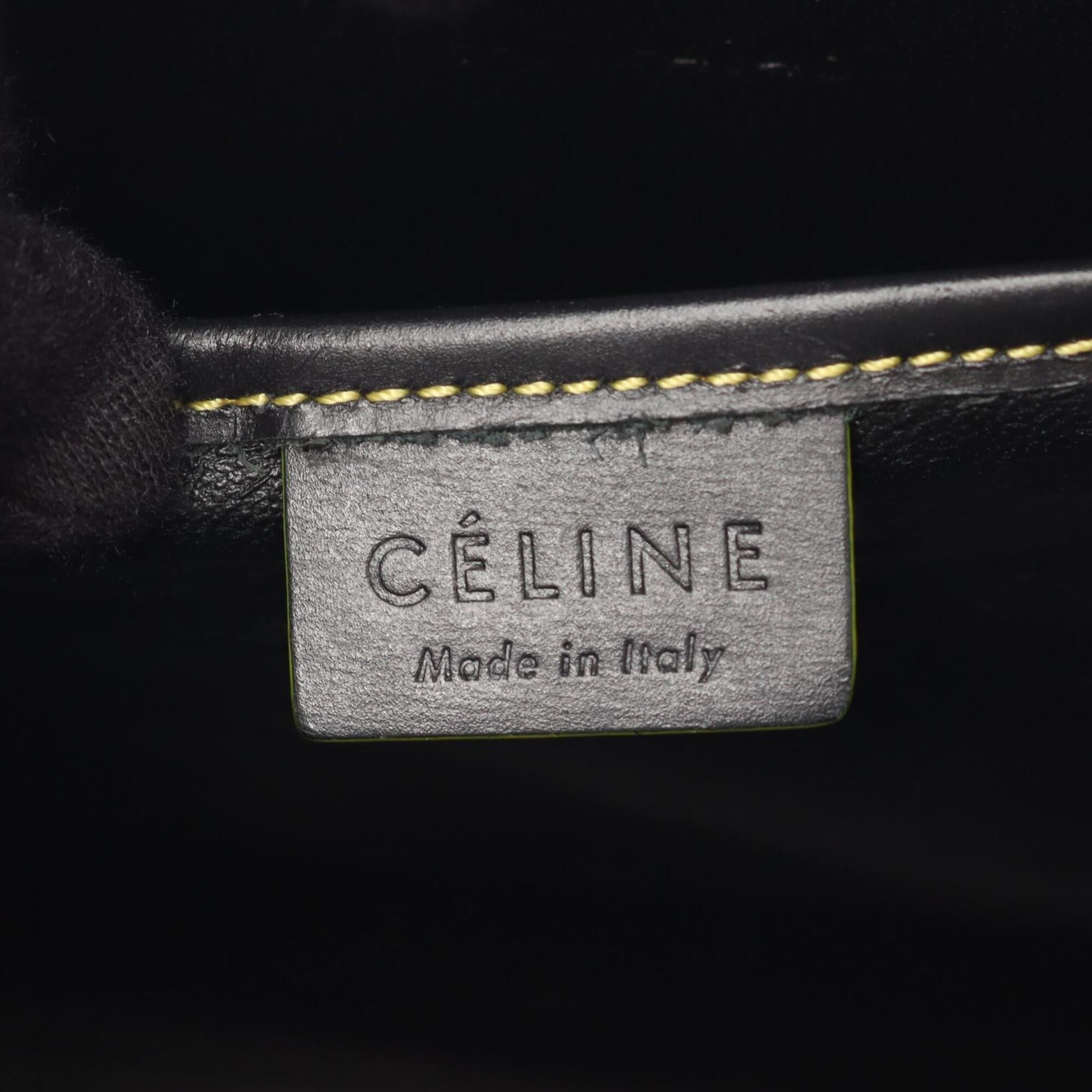 Celine Black Yellow Leather Handbag (Pre-Owned)