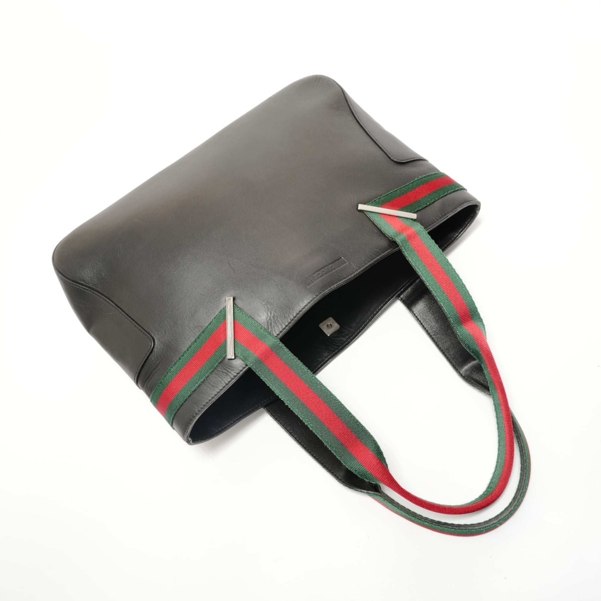 Gucci Black Leather Tote Bag (Pre-Owned)