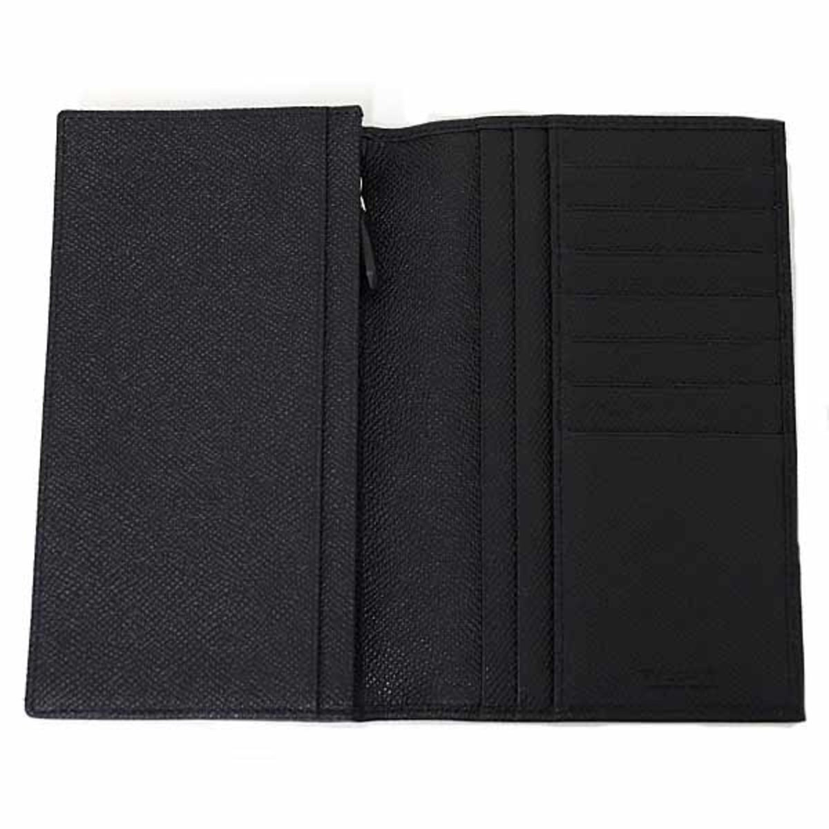 Bvlgari Bvlgari Bvlgari Black Blue Leather Long Wallet (Bi-Fold) (Pre-Owned)