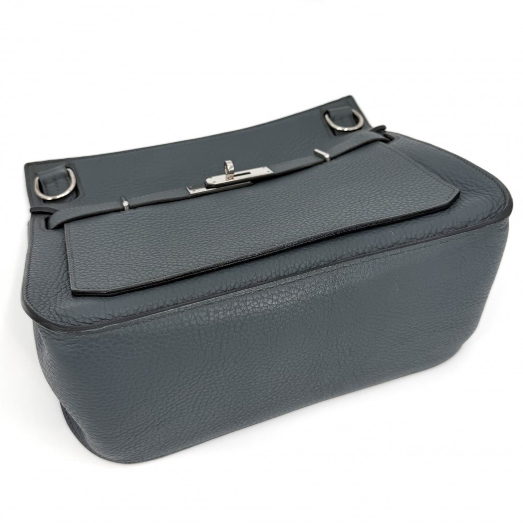 Hermes Blue Leather Shoulder Bag (Pre-Owned)