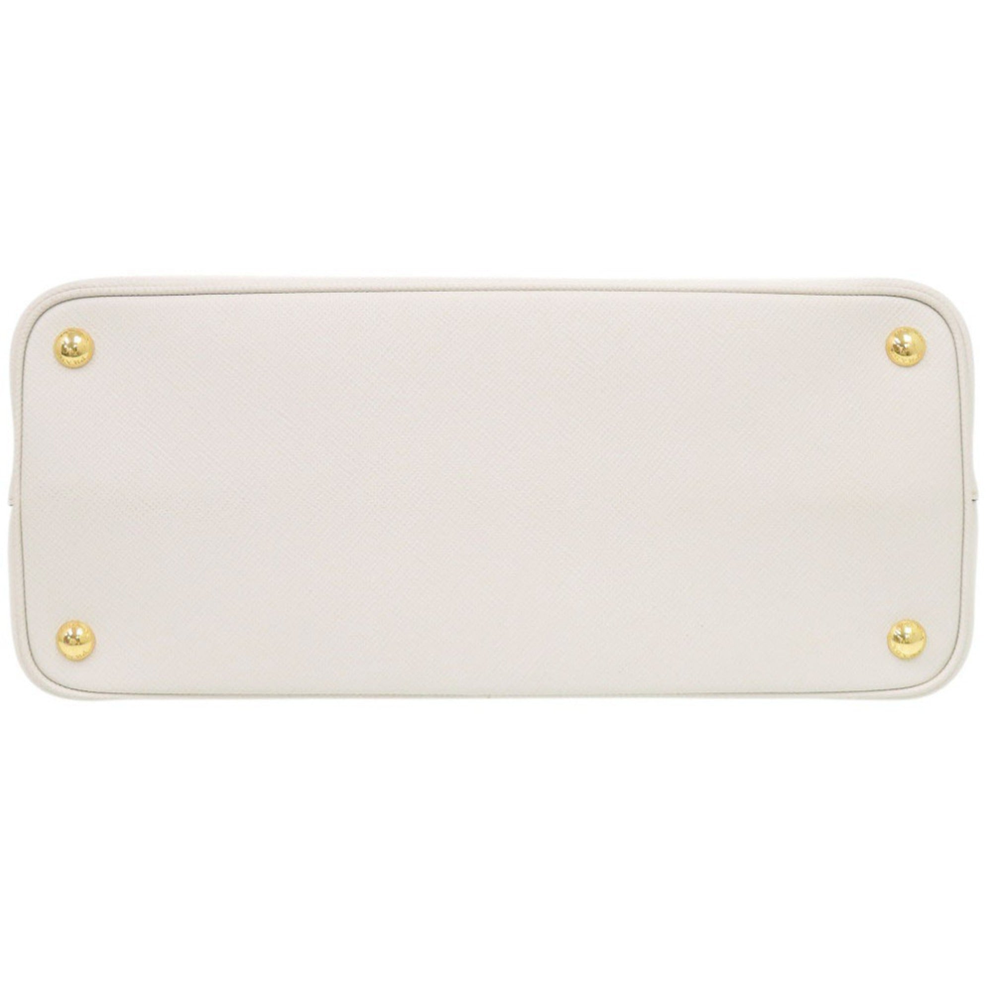 Prada Ivory Red Color Leather Handbag (Pre-Owned)