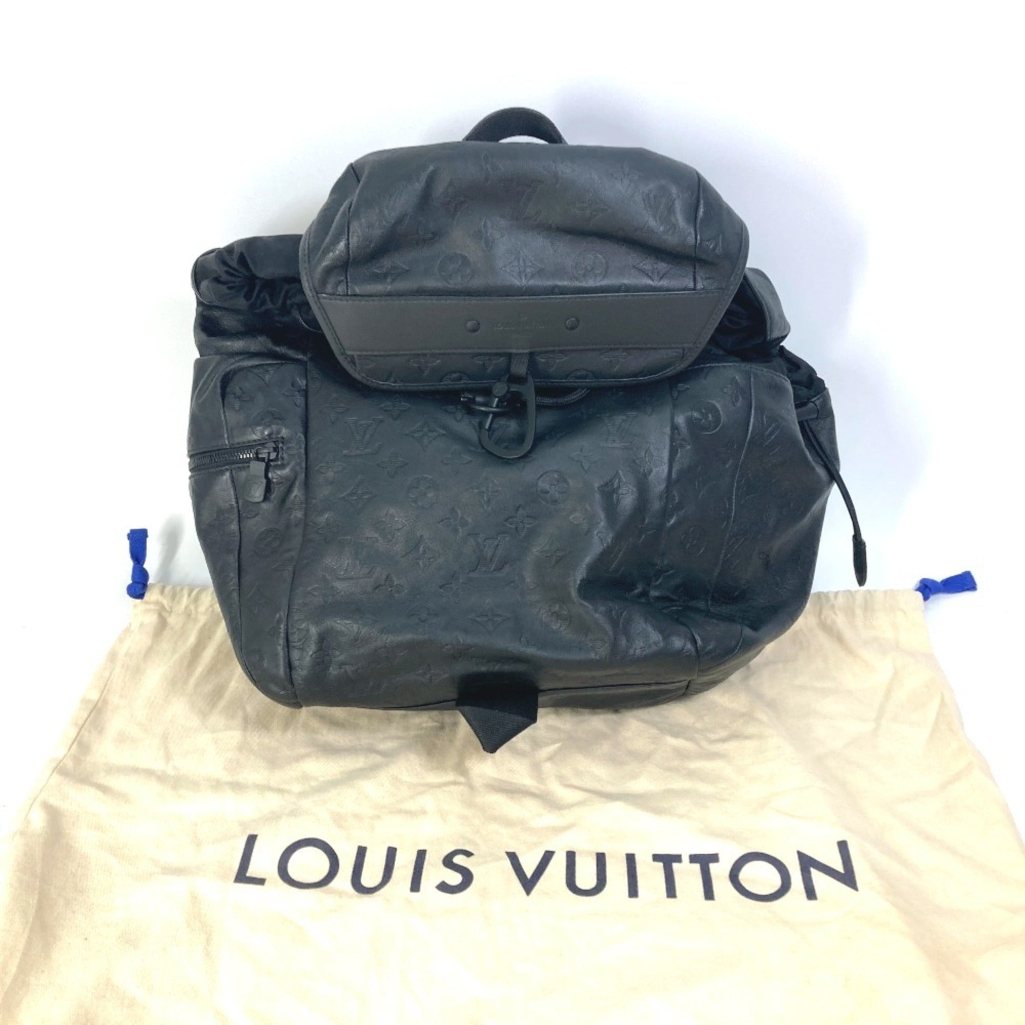 Louis Vuitton Black Leather Backpack (Pre-Owned)