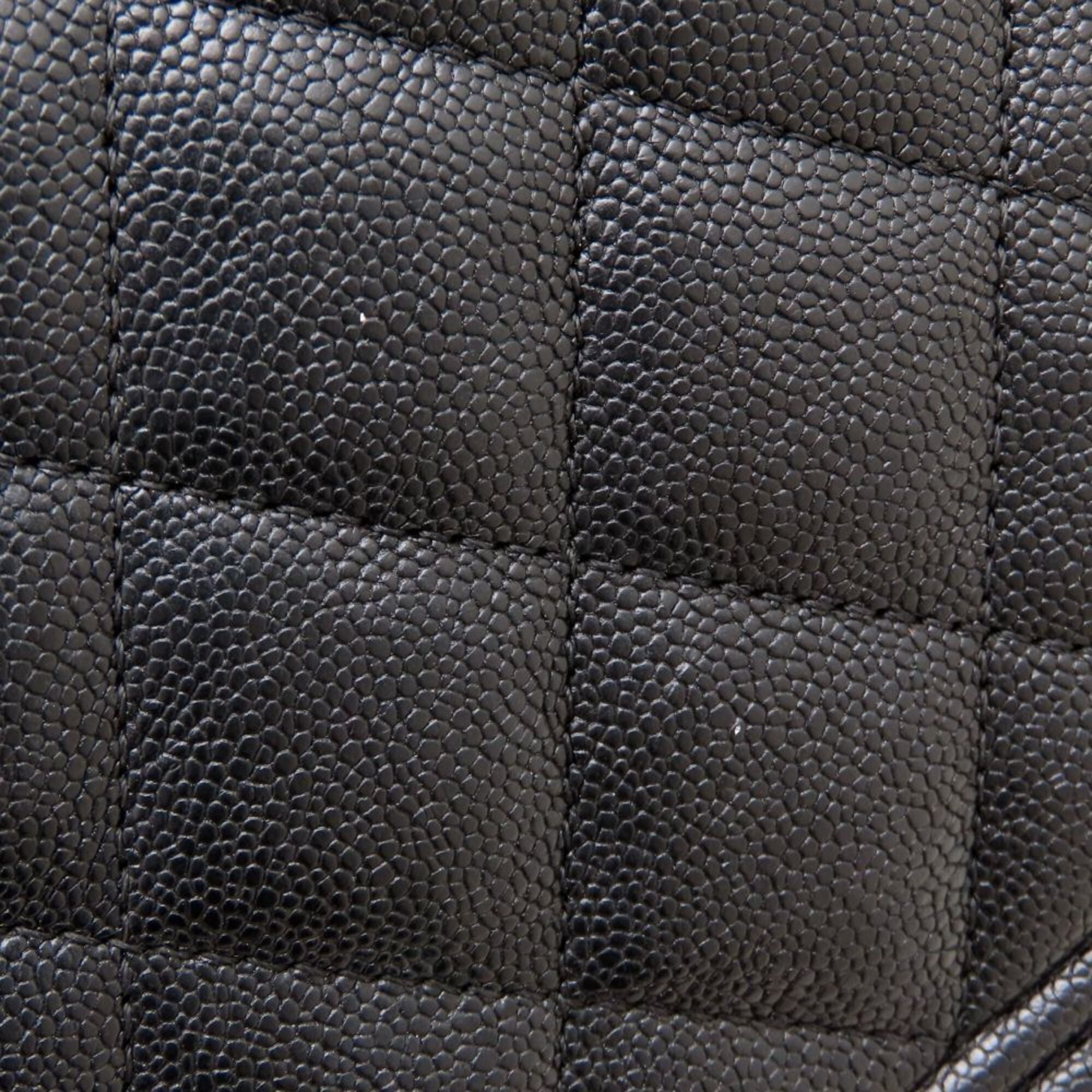 Chanel Boy Chanel Black Grained Calfskin Shoulder Bag (Pre-Owned)