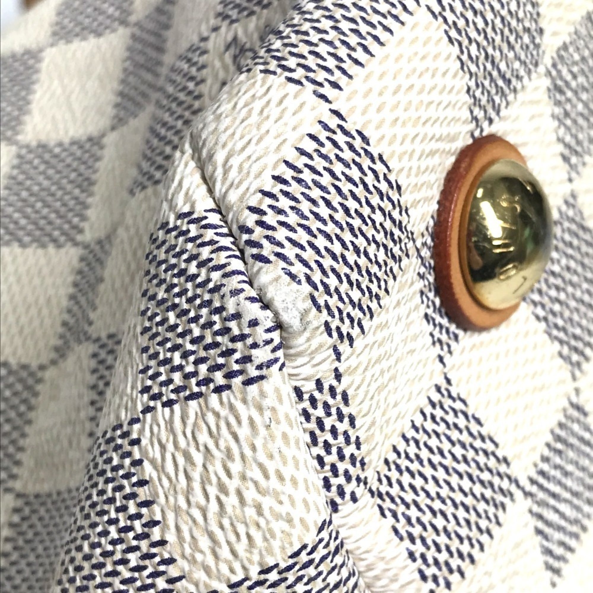 Louis Vuitton Damier Azur White Damier Azur Shoulder Bag Tote Bag (Pre-Owned)