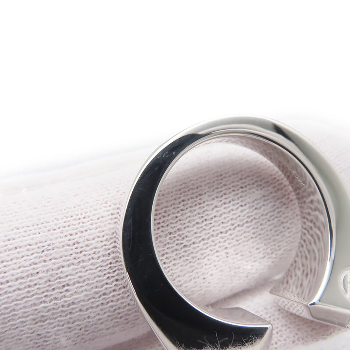 Hermes Silver 925 Band Ring (Pre-Owned)