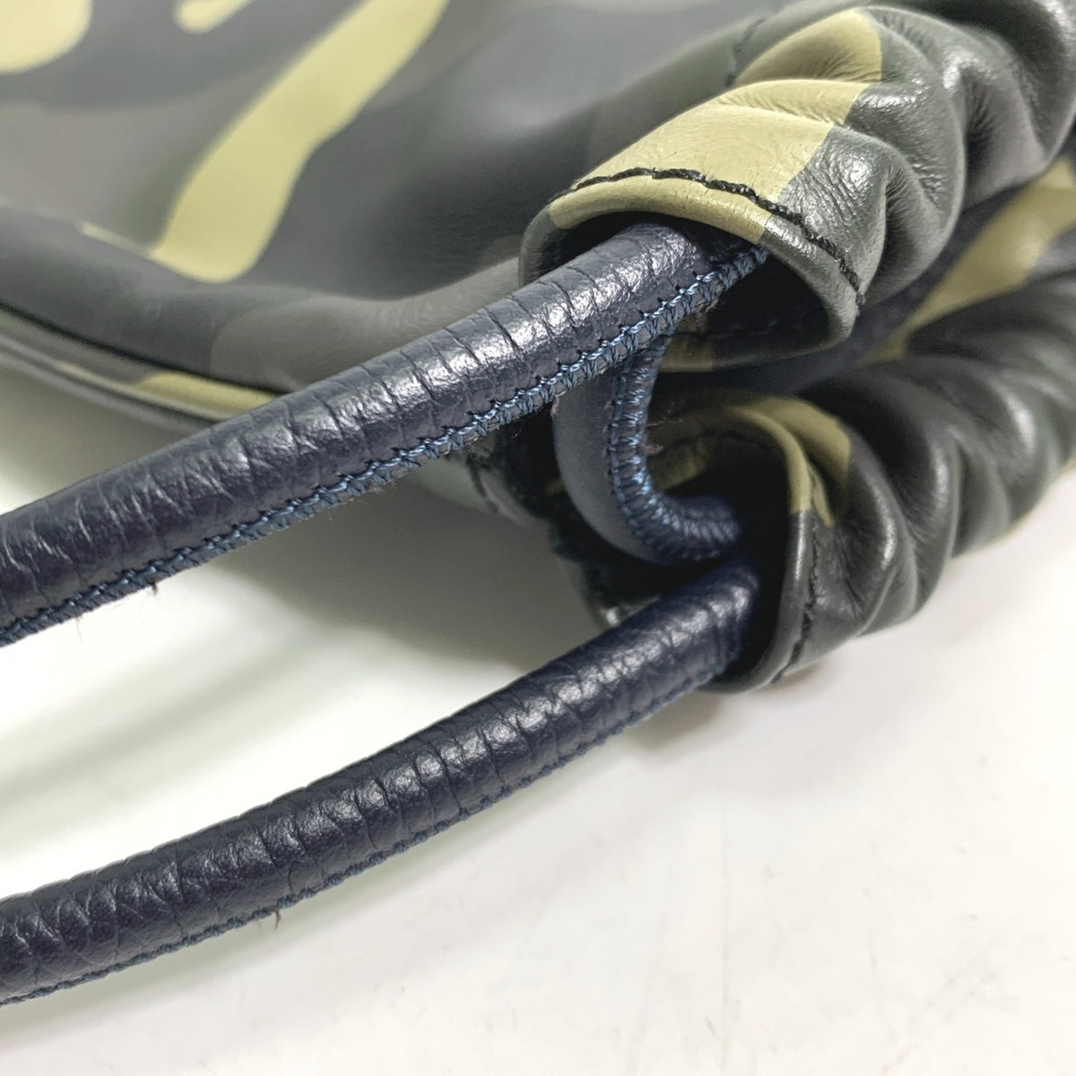 Dior Homme Green Leather Backpack (Pre-Owned)