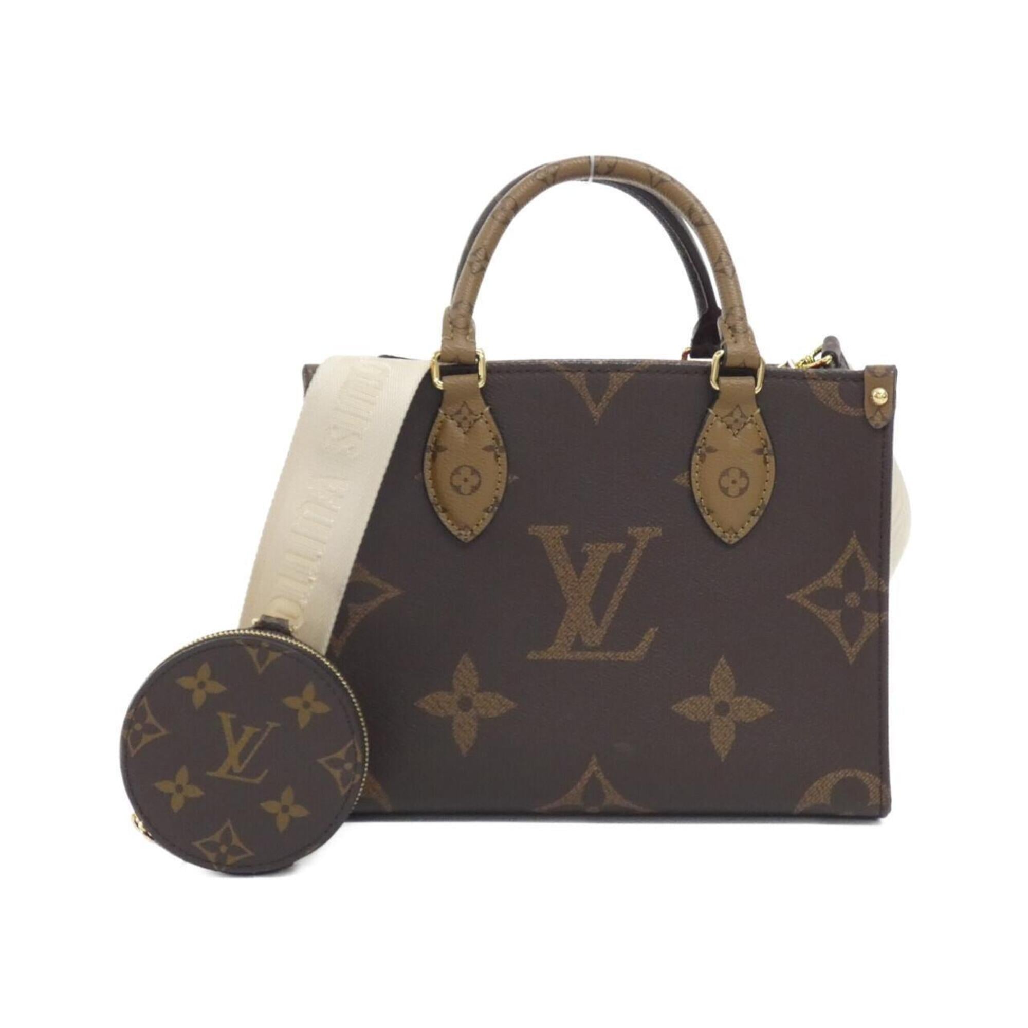 Louis Vuitton Marron Monogram Coated Canvas Handbag Pouch (Pre-Owned)
