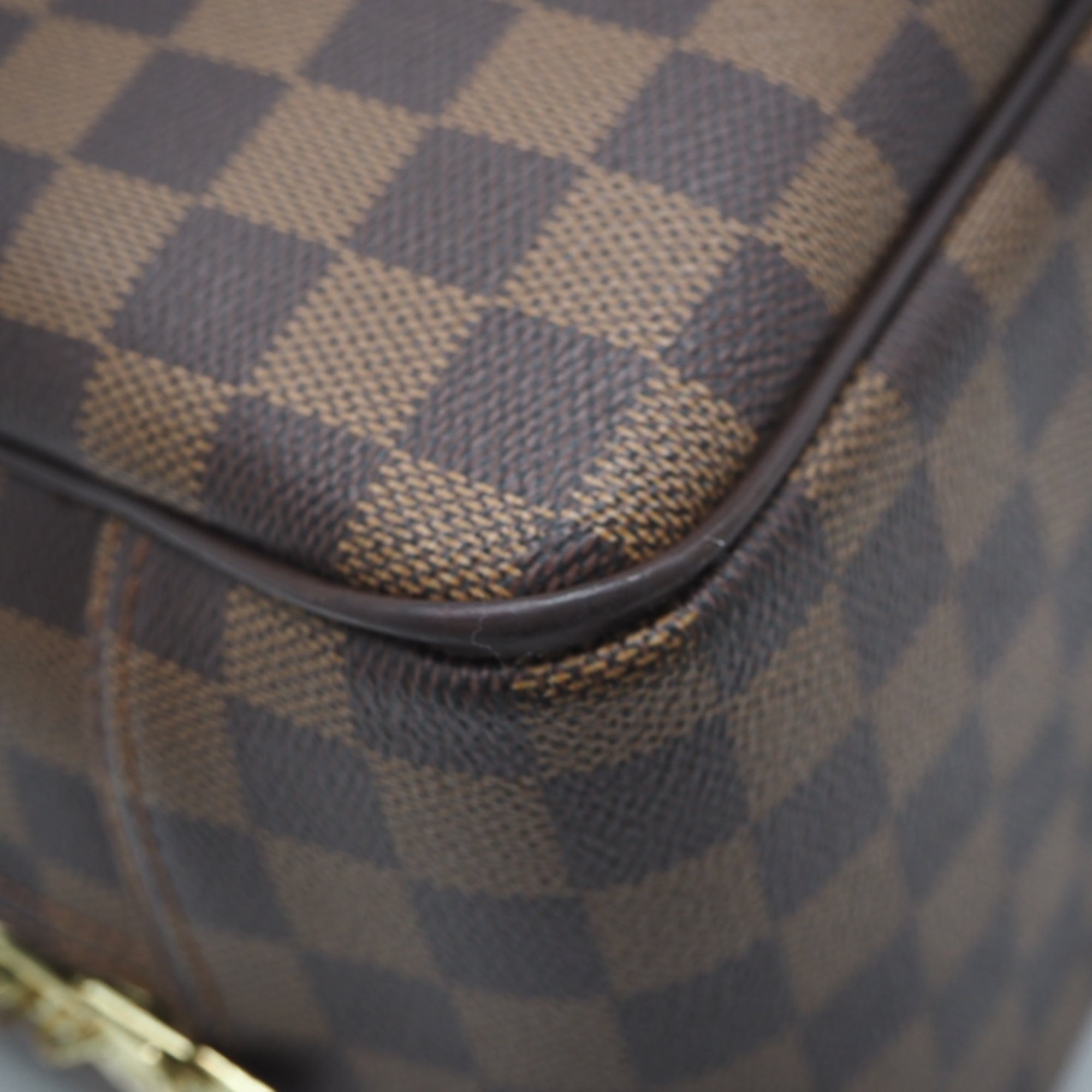 Louis Vuitton Brown Damier Canvas Ebene Coated Canvas Leather Handbag (Pre-Owned)
