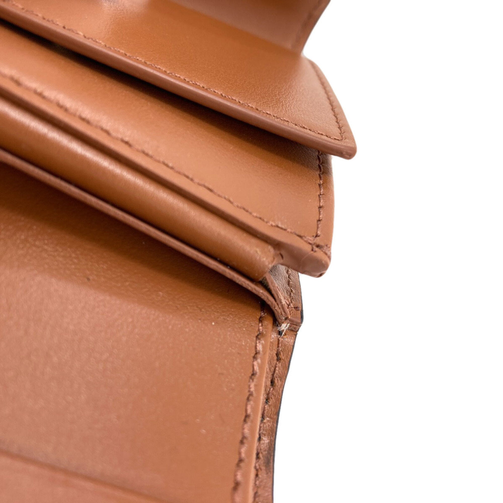 Celine Dark Brown Leather Wallet (Bi-Fold) (Pre-Owned)