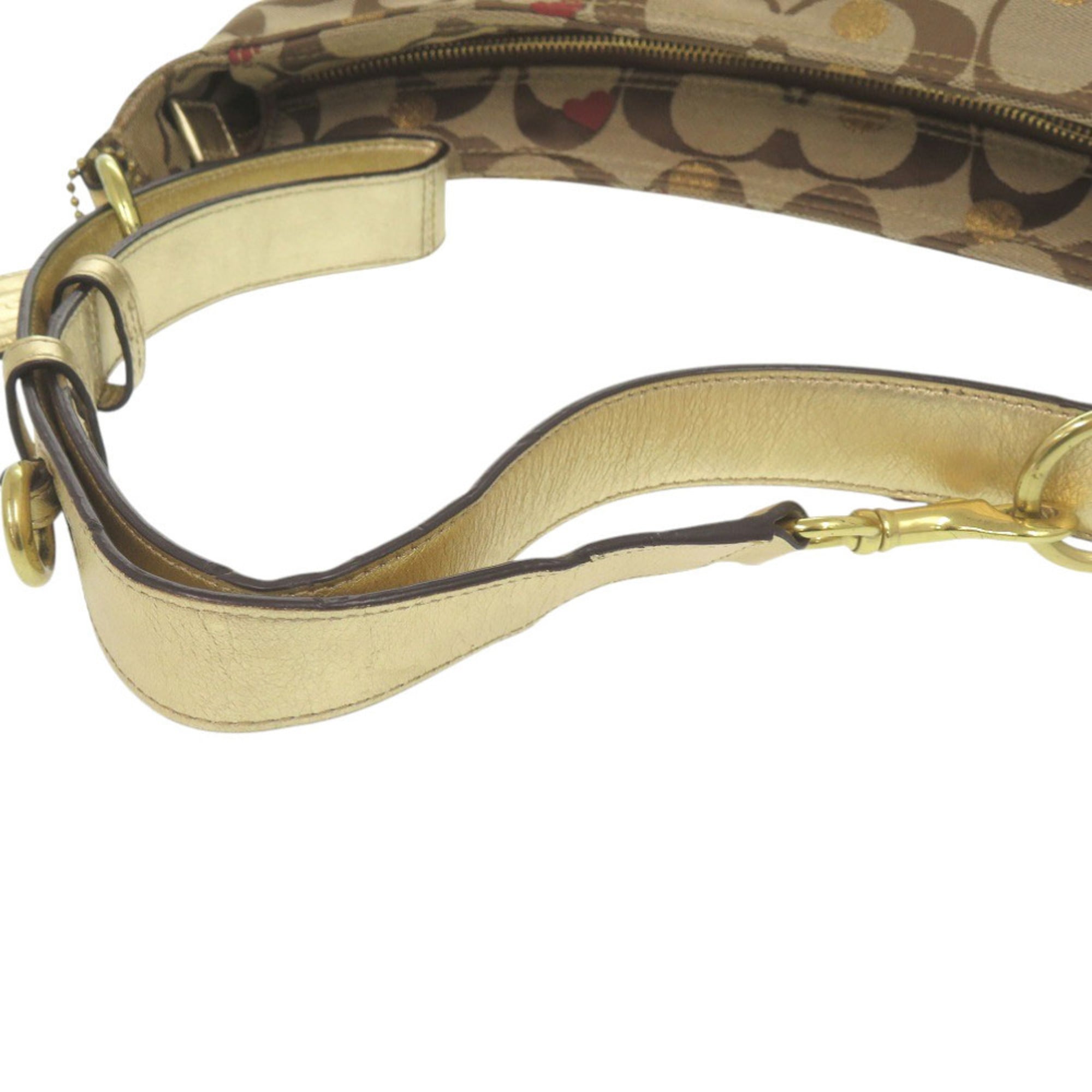 Coach Brown Signature Line Shoulder Bag (Pre-Owned)