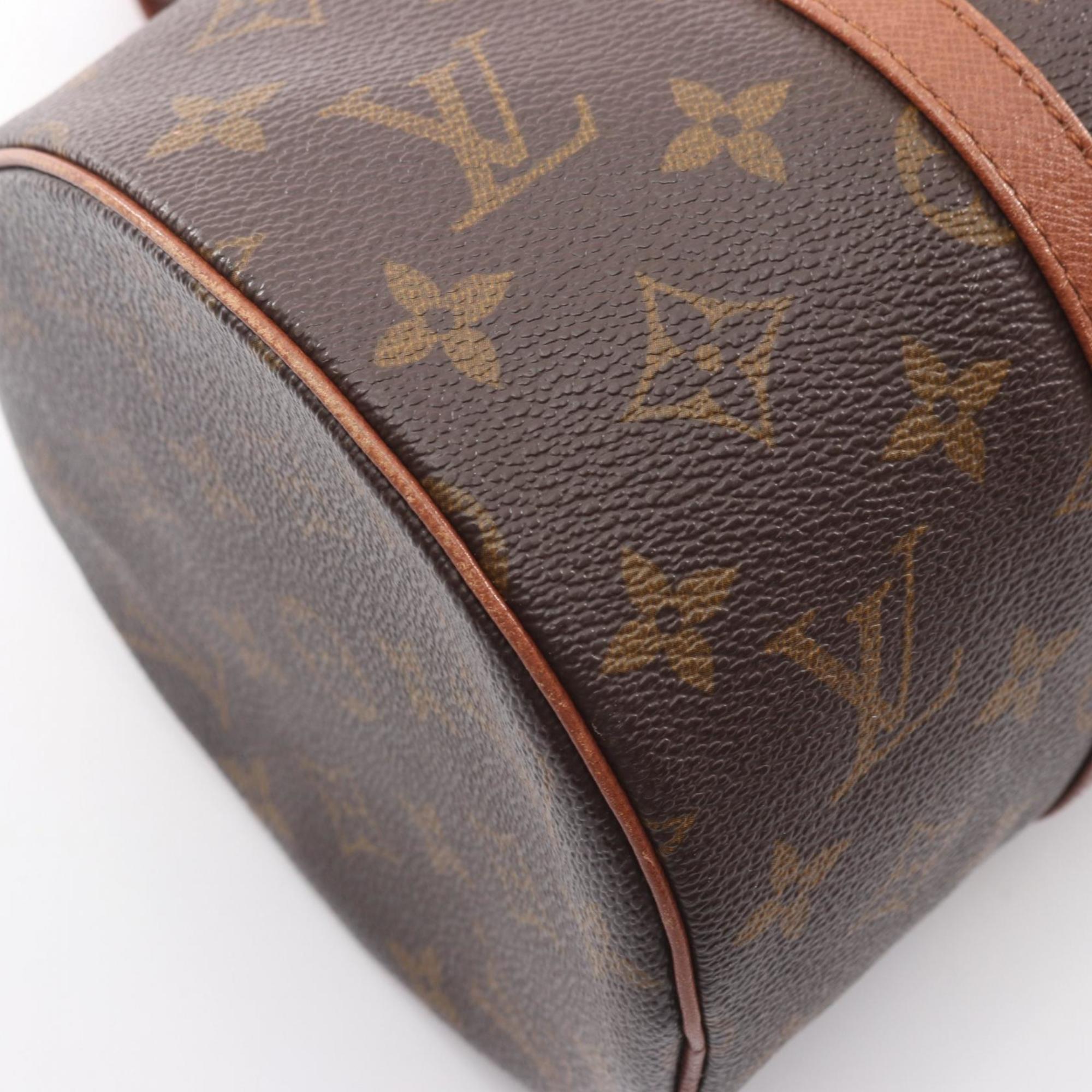 Louis Vuitton Brown Coated Canvas Leather Handbag Pouch (Pre-Owned)