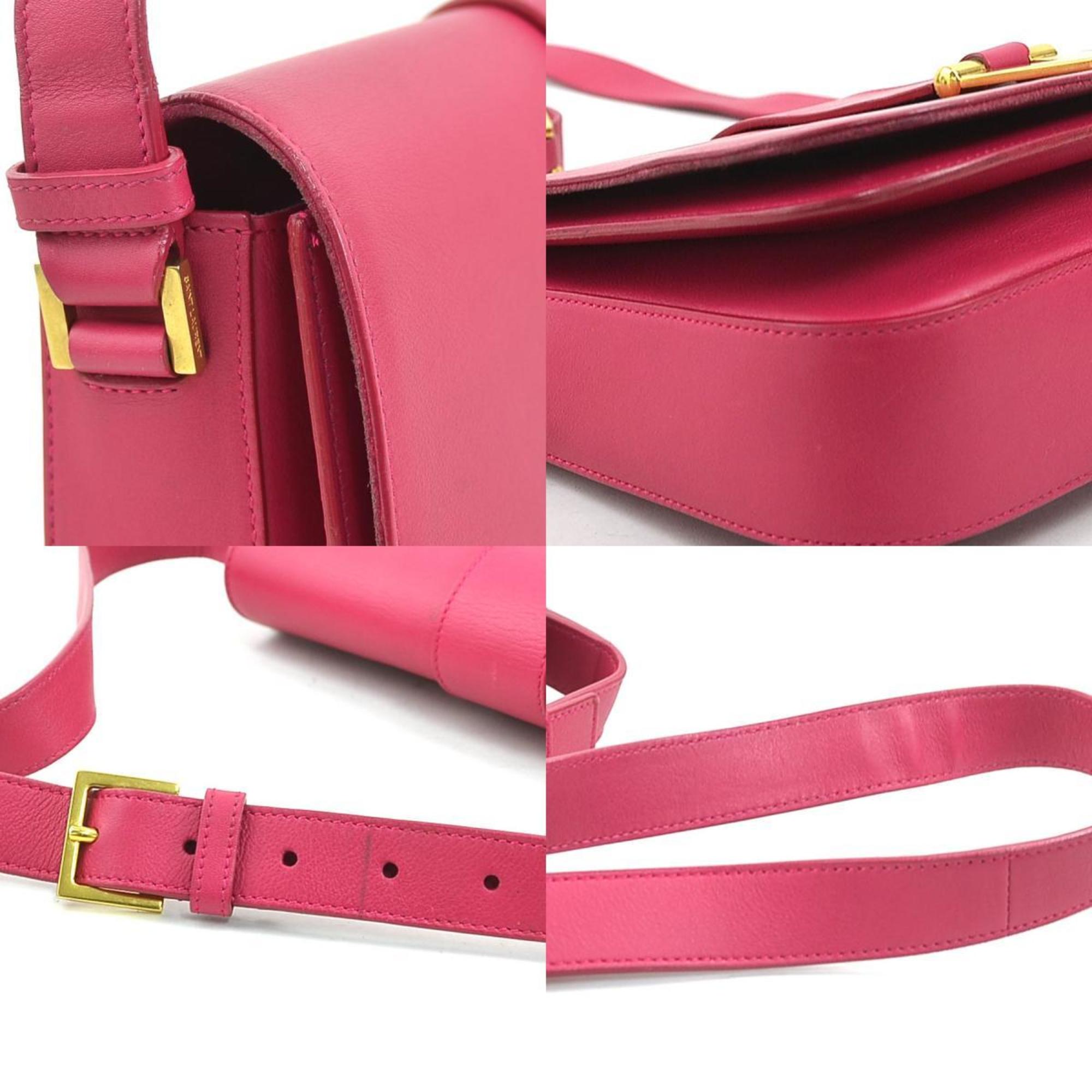 Saint Laurent Pink Leather Shoulder Bag (Pre-Owned)