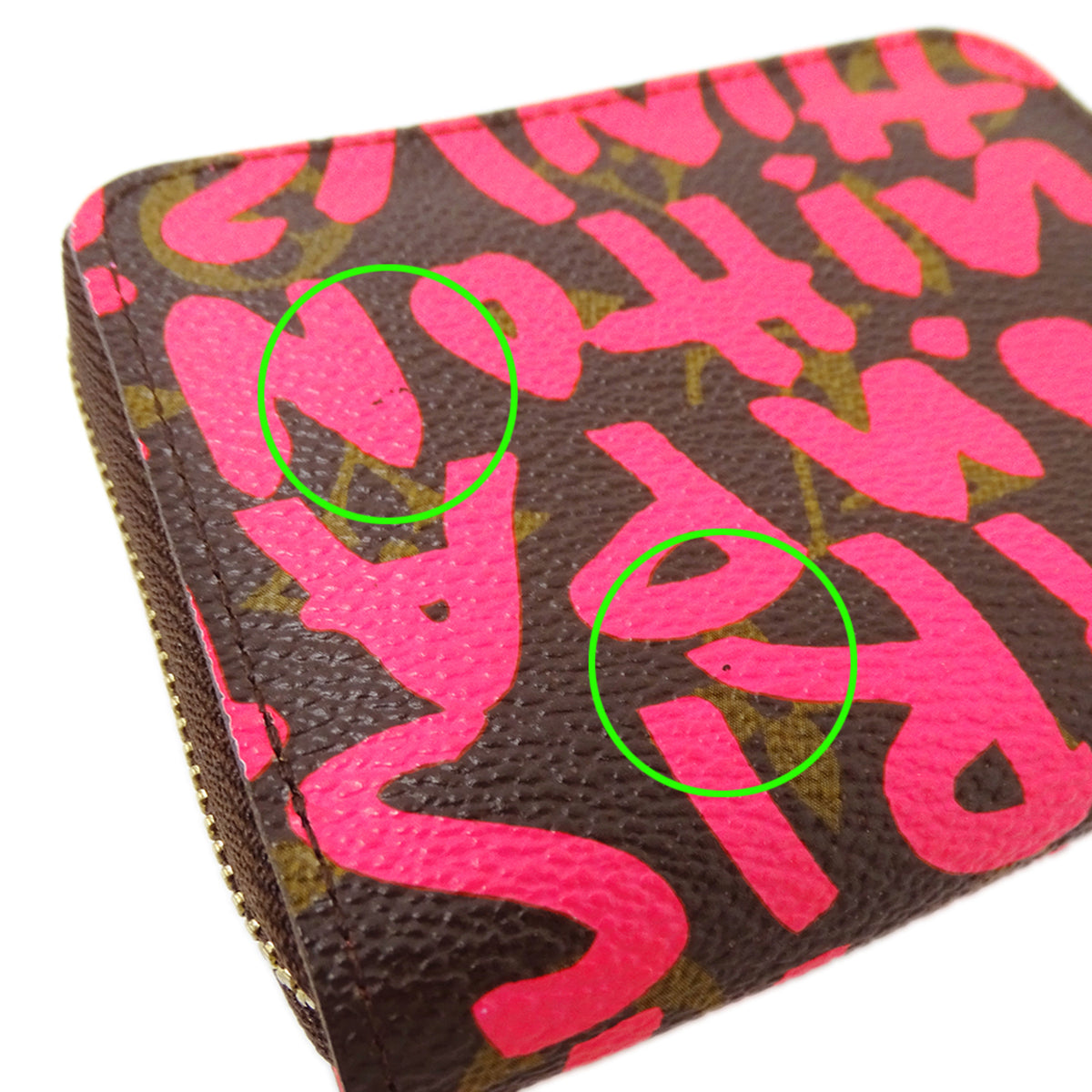 Louis Vuitton Monogram Graffiti Brown Fuchsia Galle Monogram Pink Monogram Graffiti Coin Purse/Coin Case (Pre-Owned)