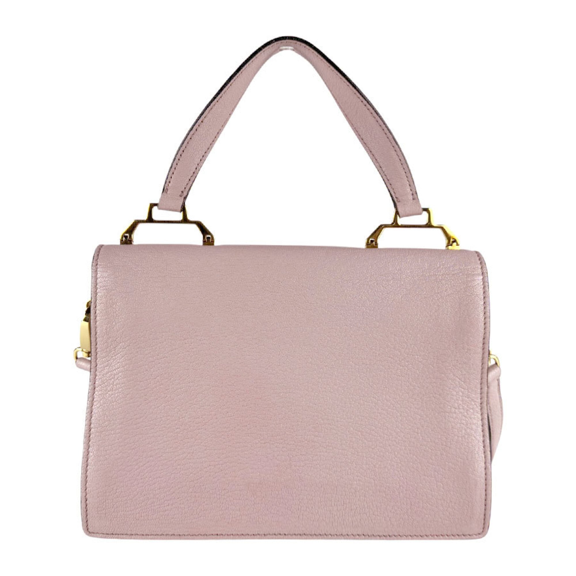 Miu Miu Light Pink Leather Handbag Shoulder Bag (Pre-Owned)