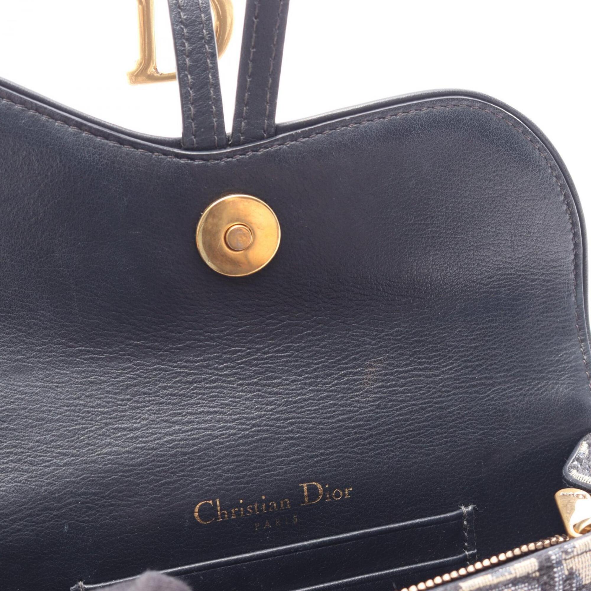 Christian Dior Ivory Navy Canvas Leather Fanny Pack Handbag Saddle Bag (Pre-Owned)