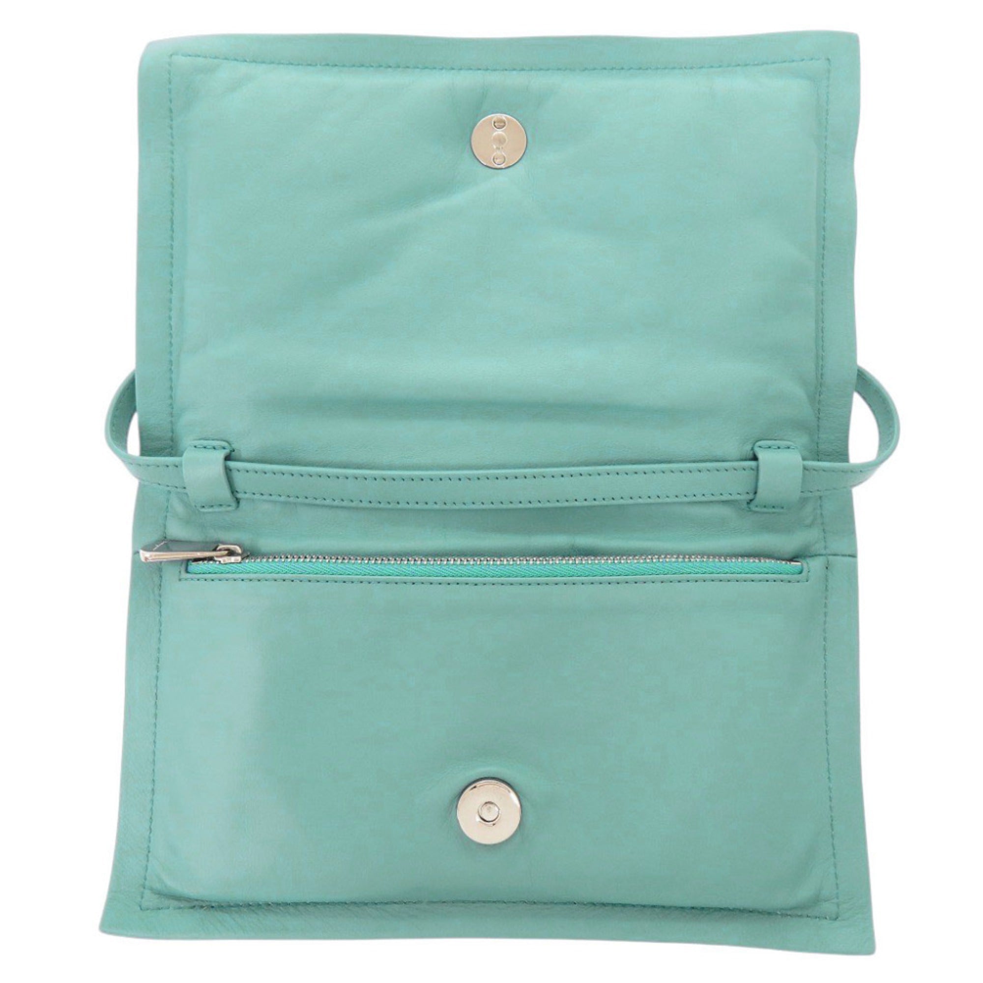 Salvatore Ferragamo Light Blue Leather Shoulder Bag (Pre-Owned)